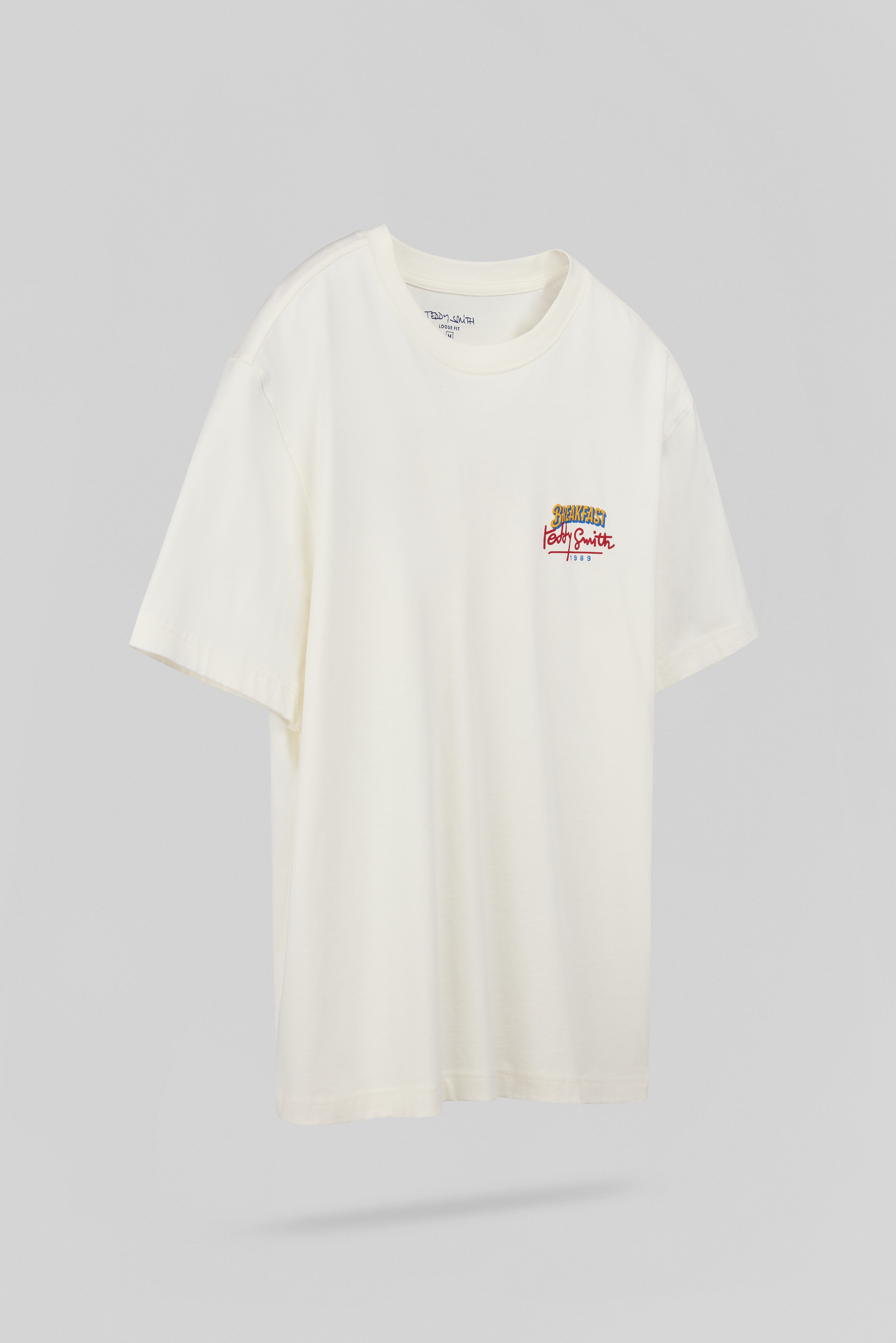 Teddy Smith T-Breakfast MC t-shirt blanc imprimé
