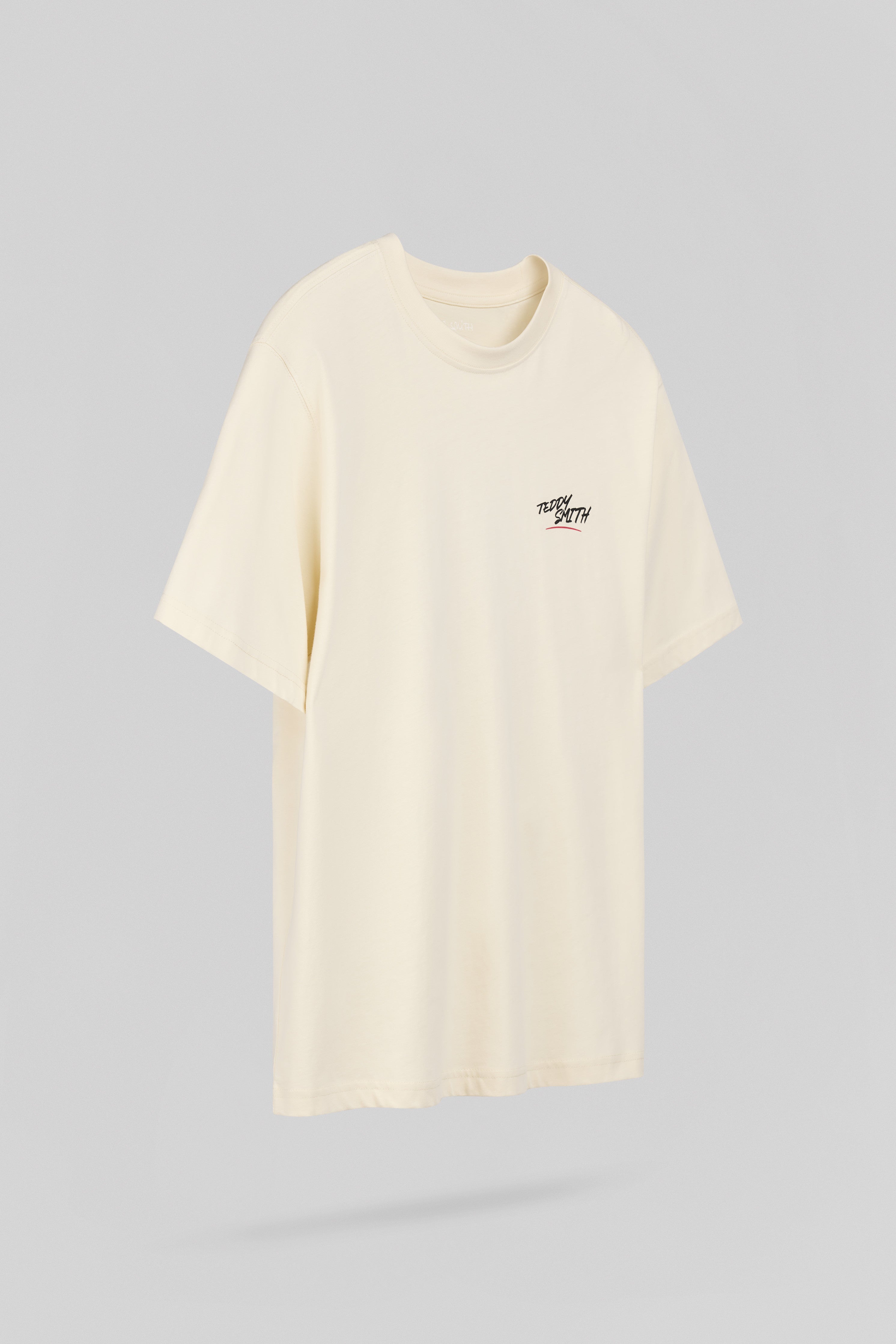 Teddy Smith T-Bigben MC T-shirt homme ample crème graphique