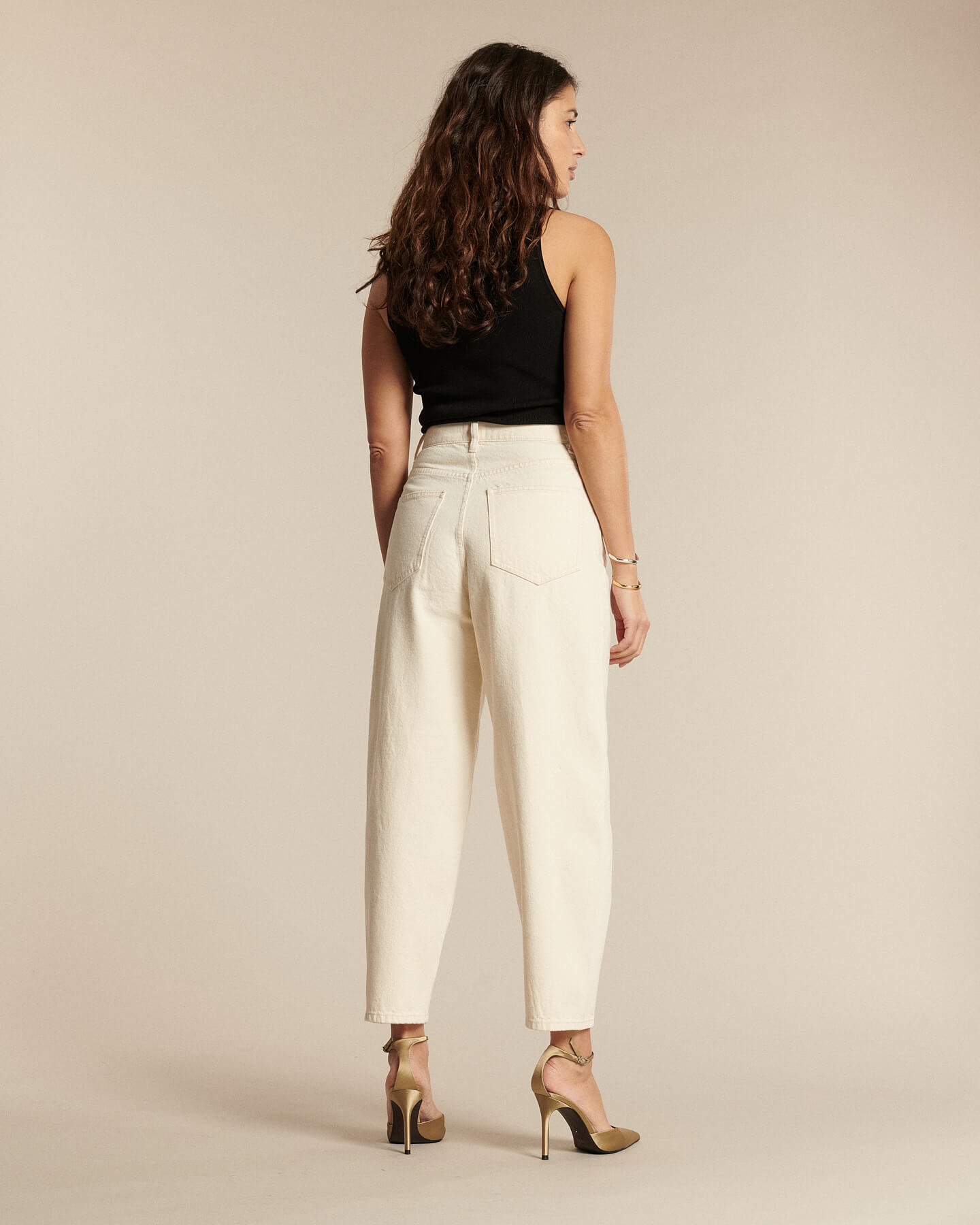 Labdip Jemma jean ballon femme écru taille 30 coton