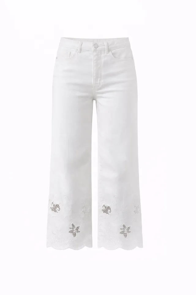 Maison Onado Calvi jean wide écru taille haute