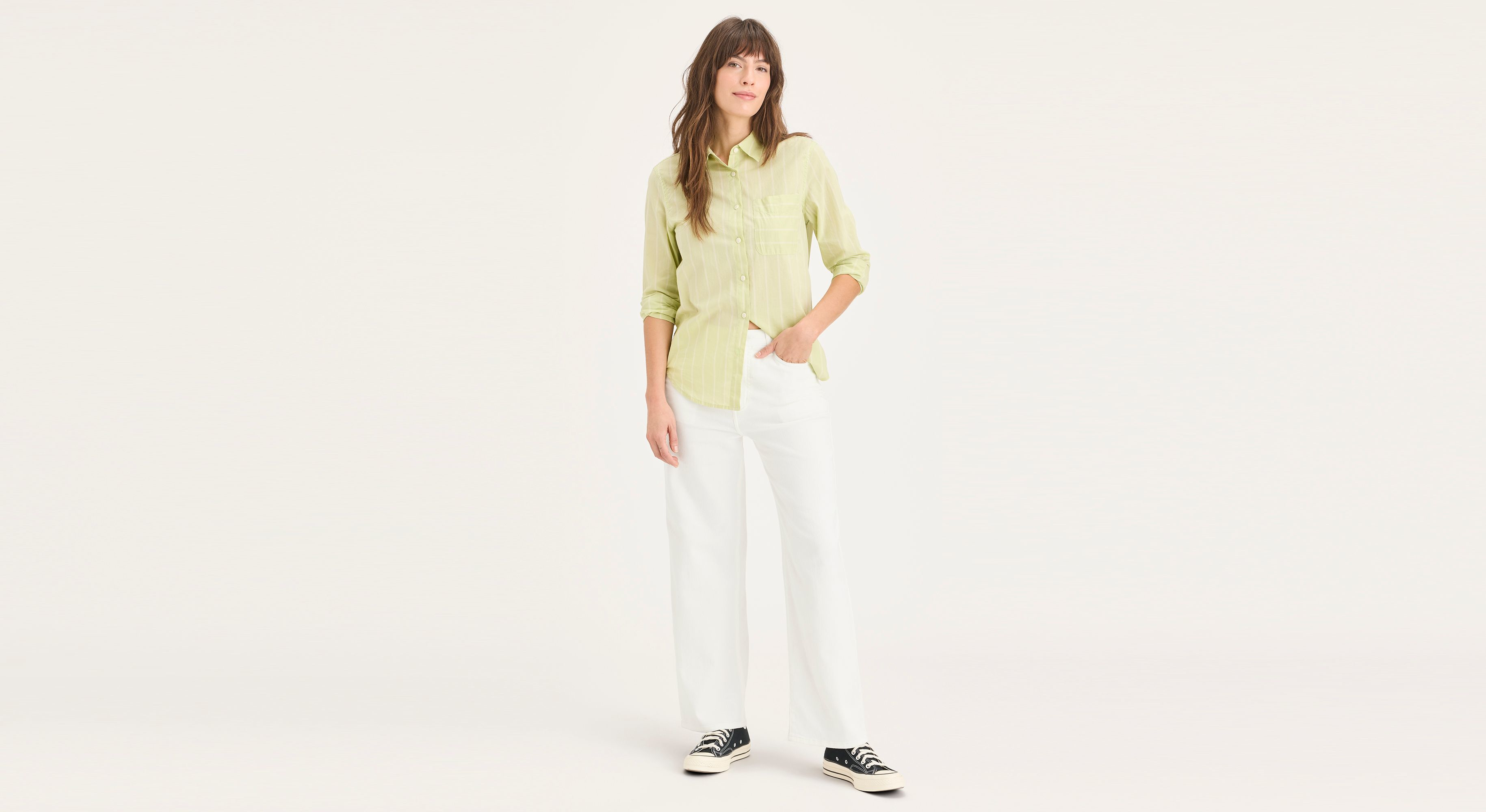 Dockers Sutter High Straight chino femme blanc