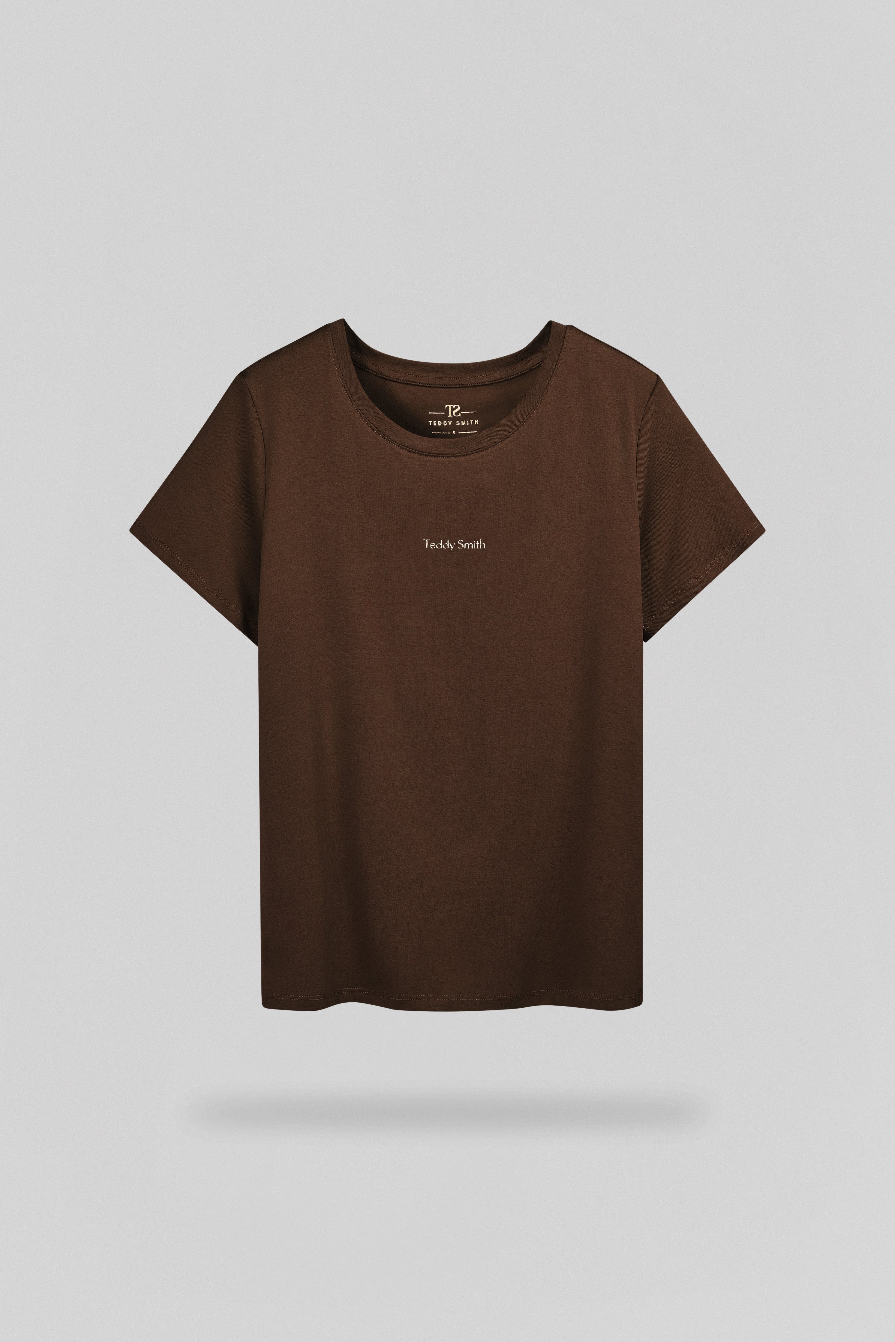 Teddy Smith T-Ribelle MC t-shirt femme chocolat coton