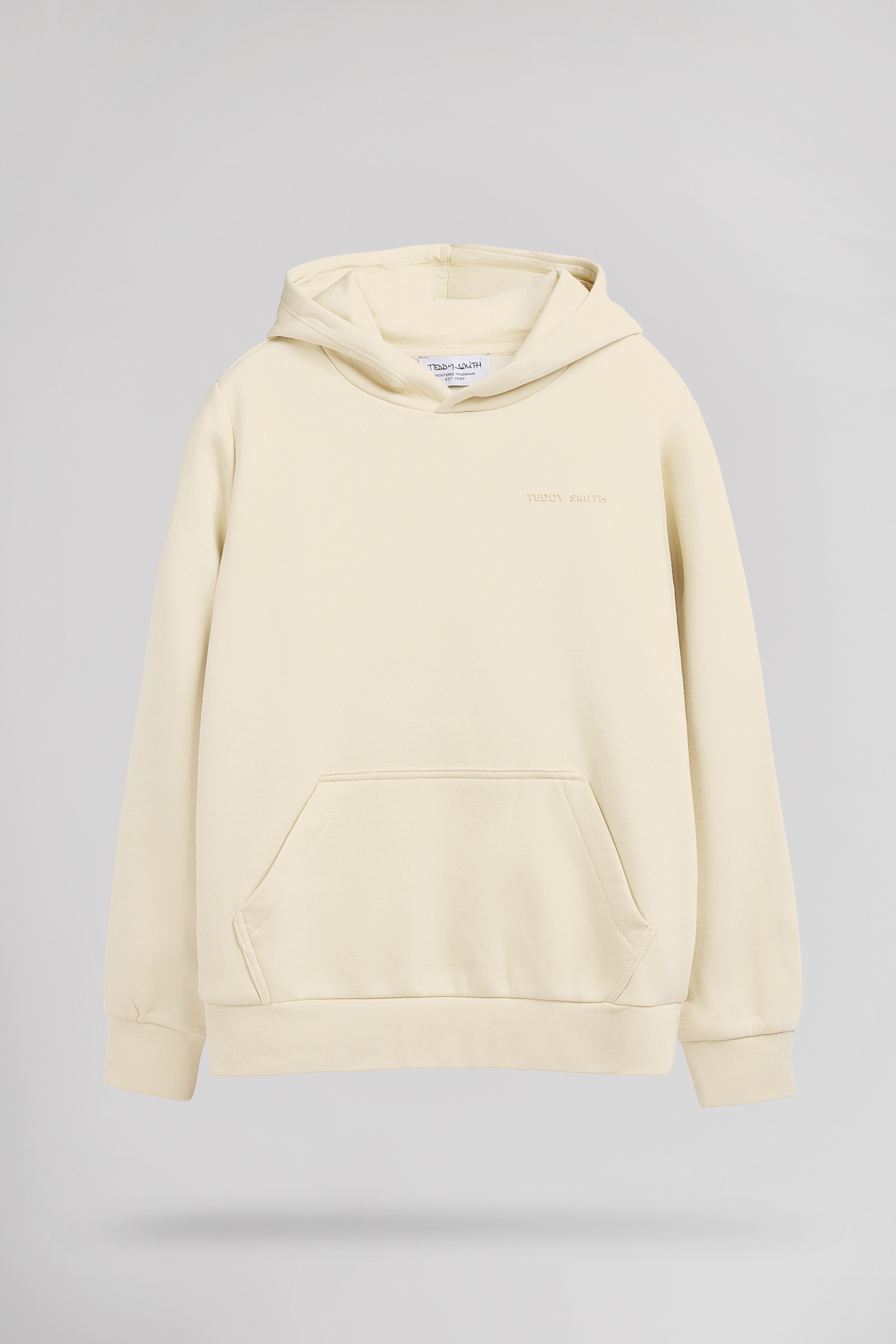 Teddy Smith S-Nark Hoody JR sweat capuche écru coton