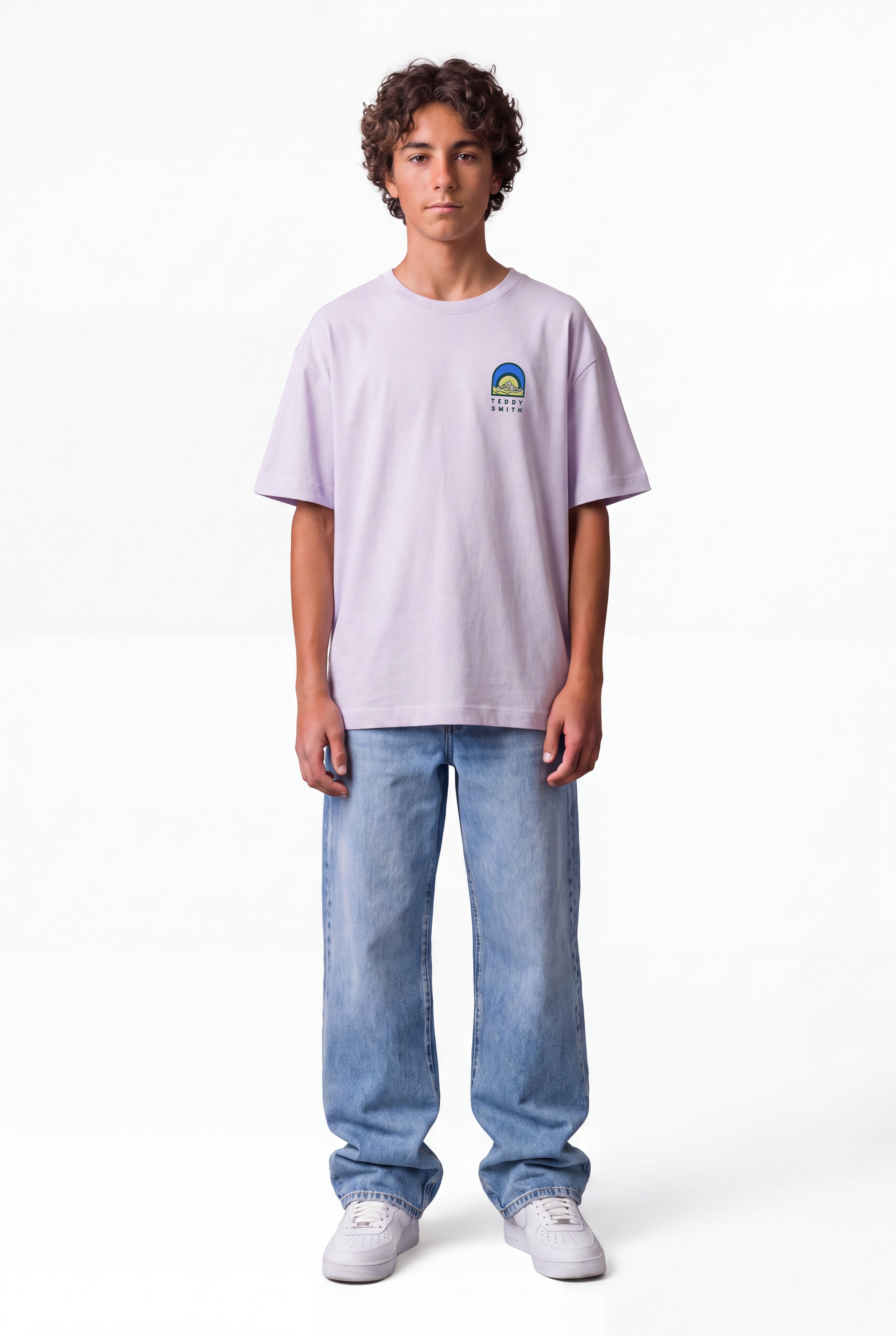 Teddy Smith T-Anik MC JR t-shirt garçon lavande coton