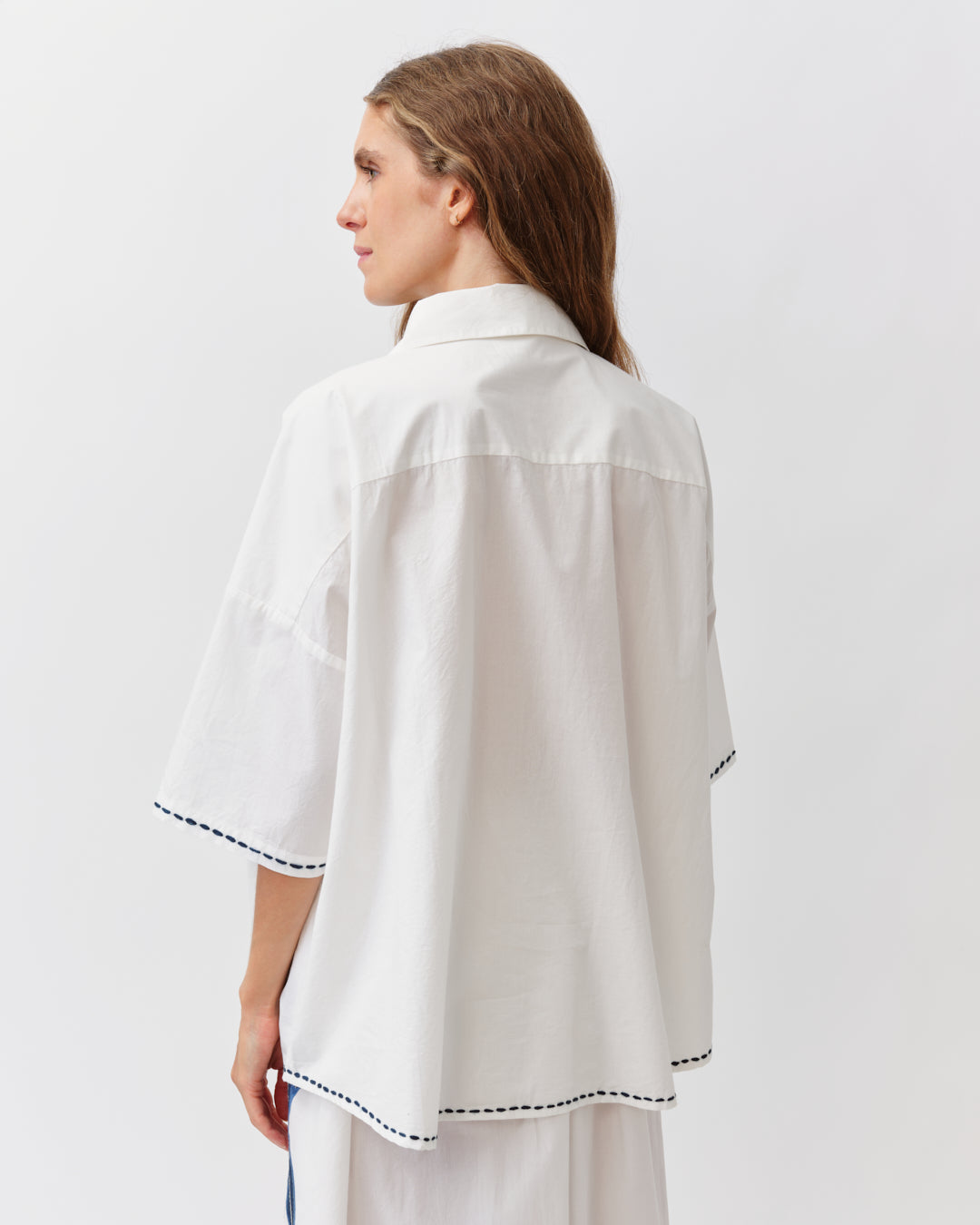 DIEGA CLARAO chemise bleu blanc à fleurs