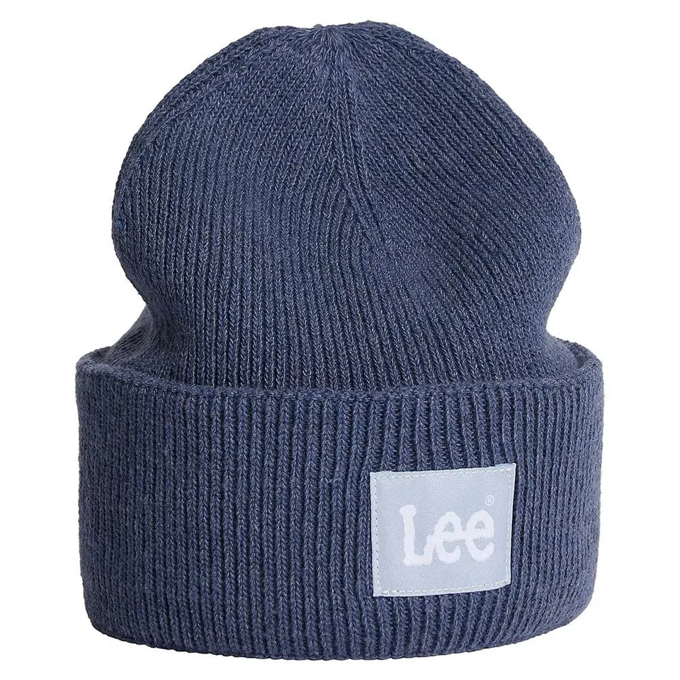 Lee bonnet bleu Parry maille côtelée homme