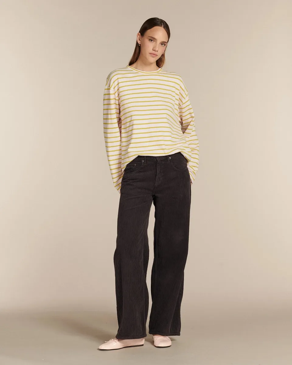 Labdip River Corduroy Dye pantalon velours truffe coton