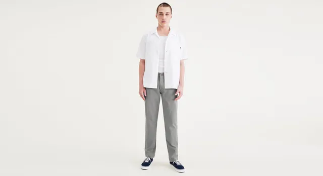 Dockers Alpha chino homme gris slim stretch Sharkskin