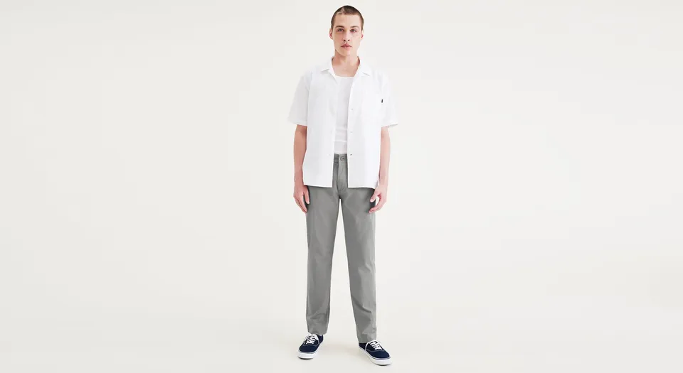 Dockers Alpha chino homme gris slim stretch Sharkskin