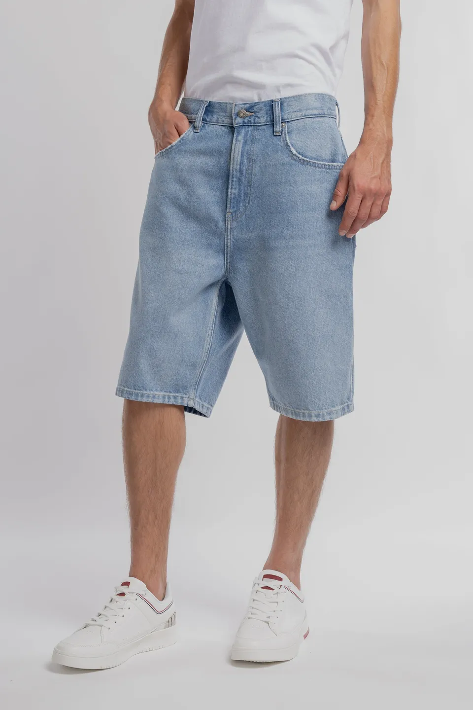 Teddy Smith S-Axel SH short denim indigo clair coton