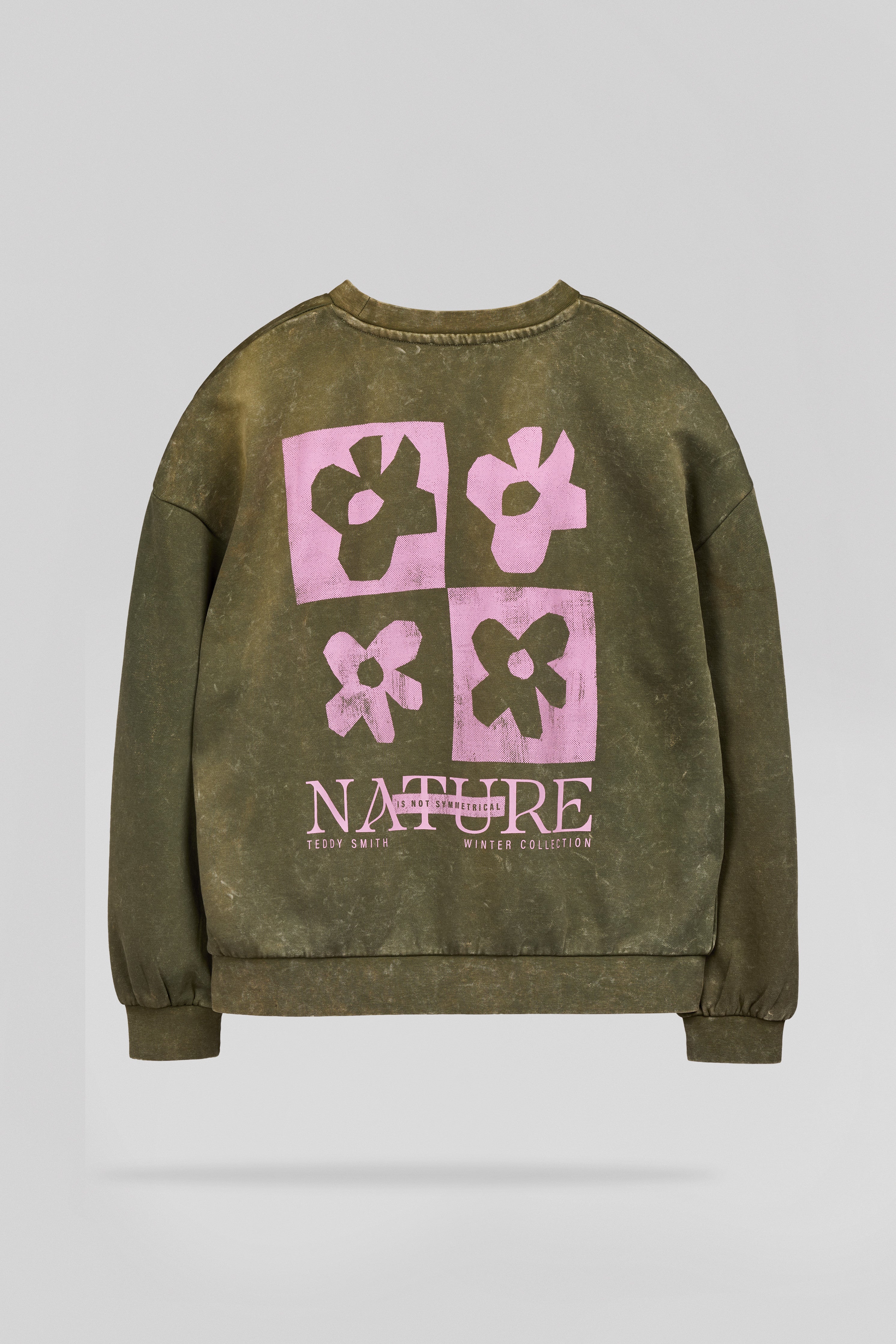 Teddy Smith S-Nature RC sweat femme dusty kaki délavé