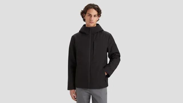 Dockers Softshell Modern veste noire à capuche