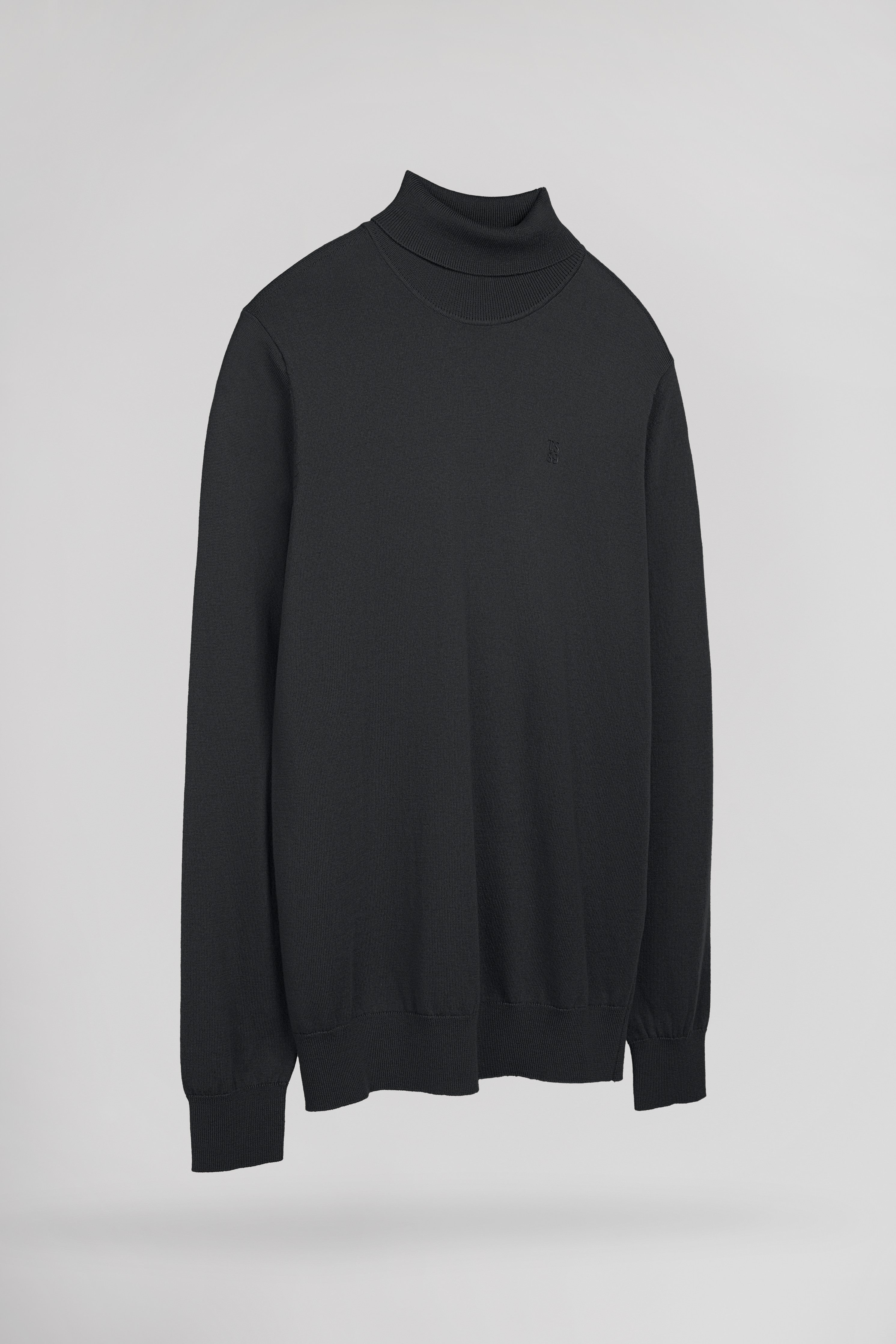 Teddy Smith P-Marcellus pull col roule melange black ajuste