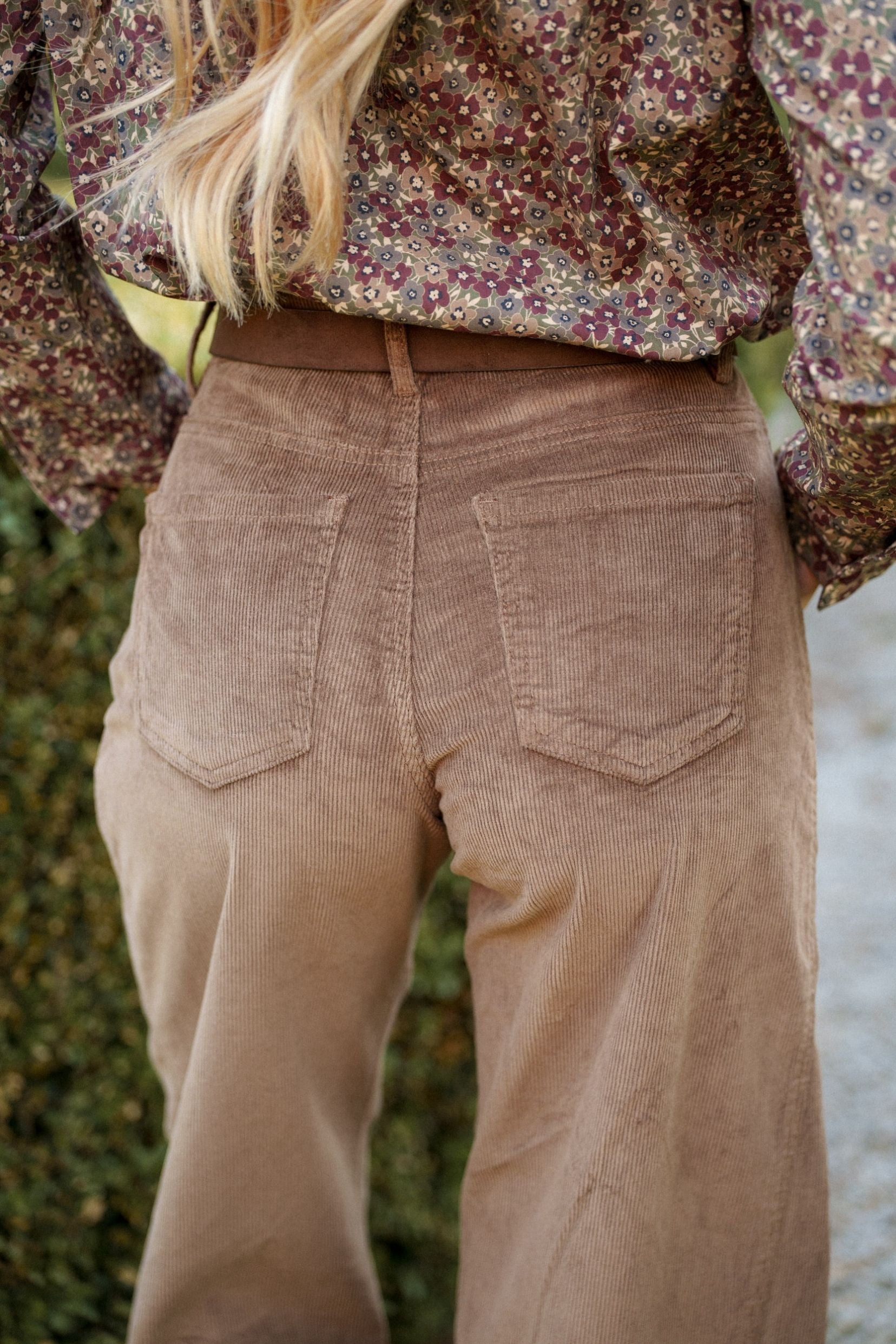 Maison Onado Erine pantalon velours camel ballon
