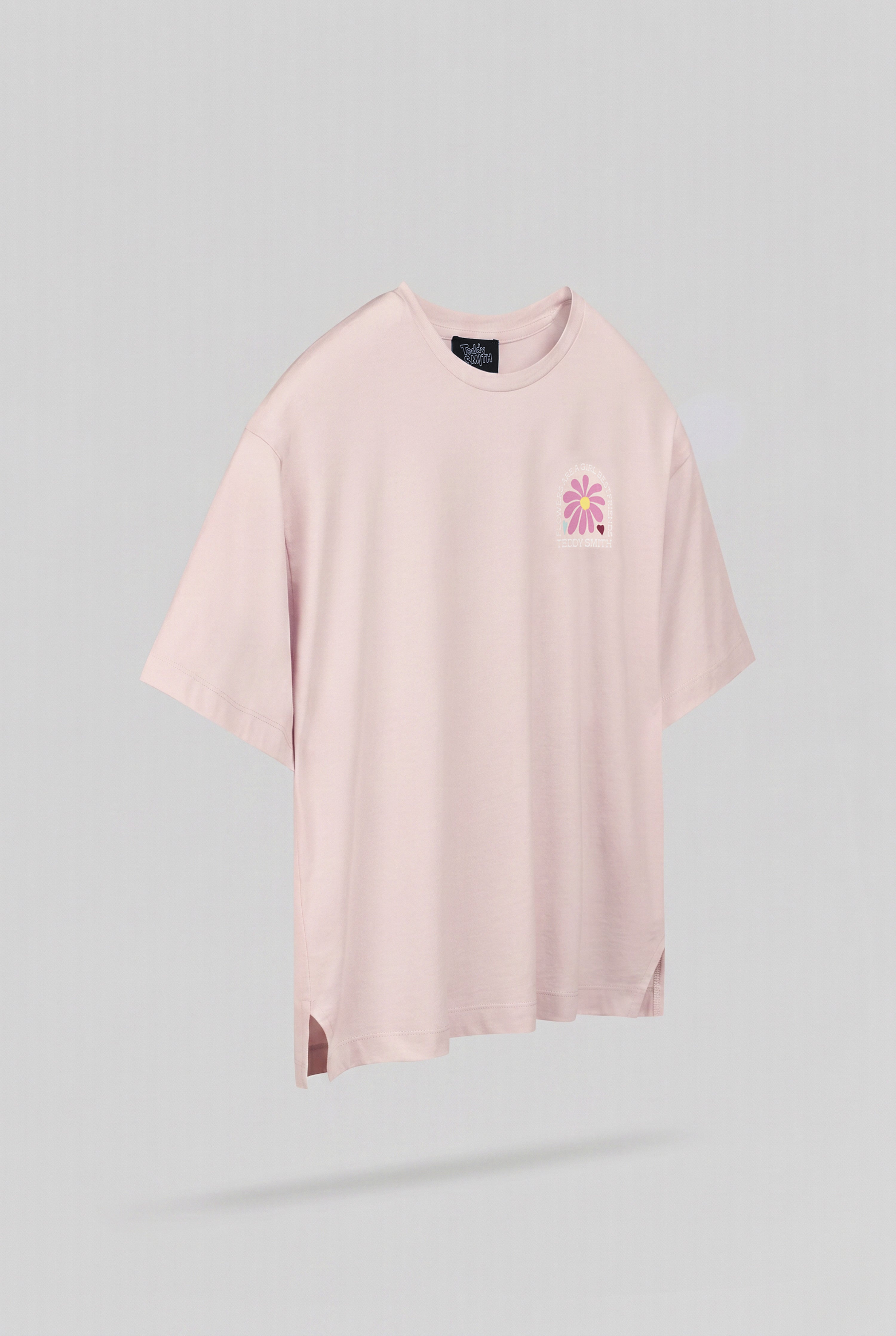 Teddy Smith T-Flowa MC t-shirt femme rose quartz