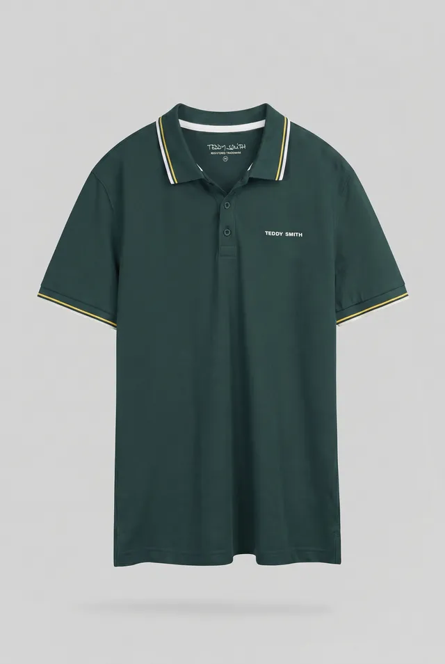 Teddy Smith Pasian 2 polo piqué homme vert pin coton