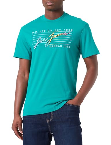 Lee t-shirt homme vert motif années 80 en coton