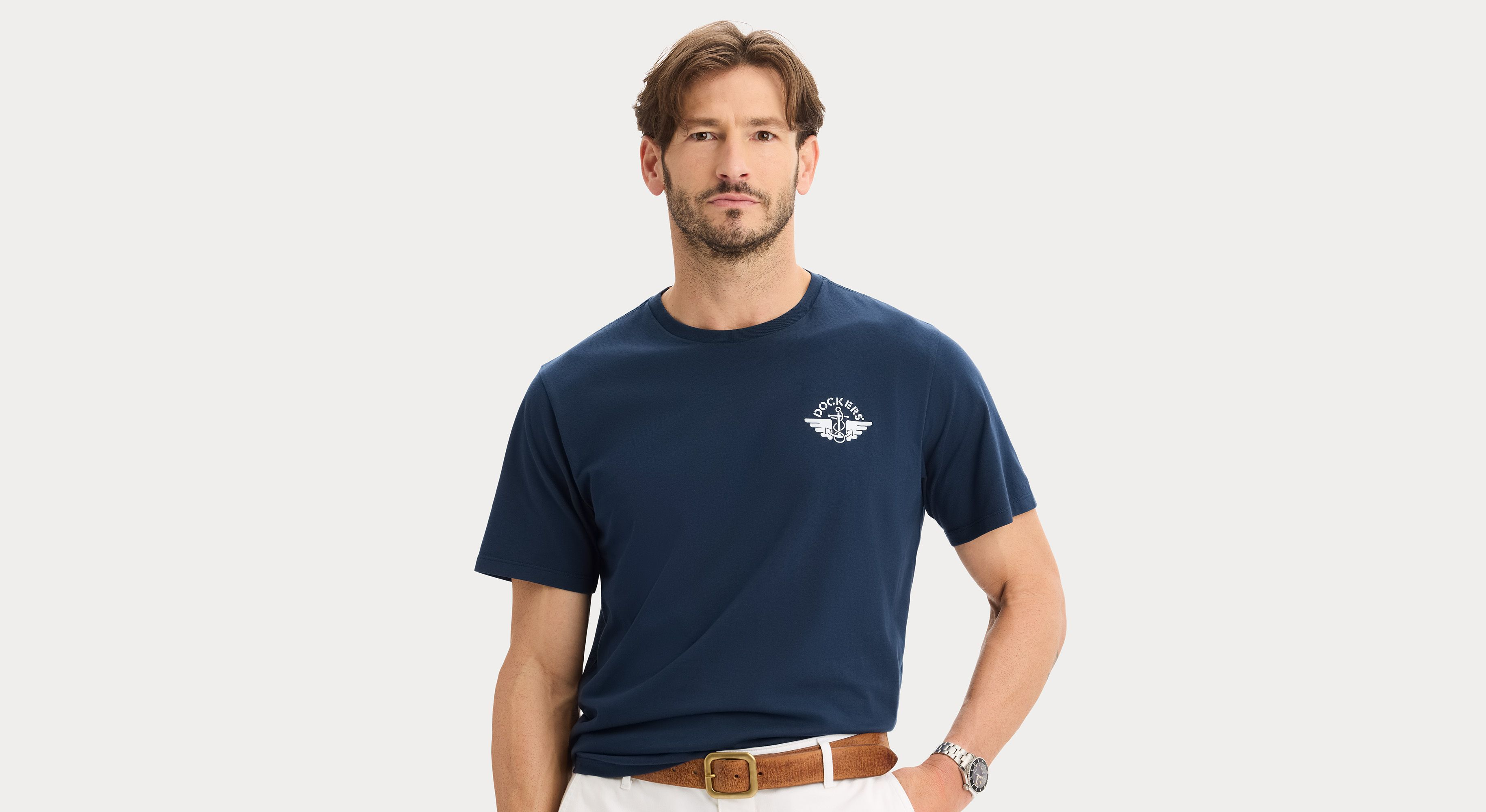 Dockers Graphic Tee t-shirt regular bleu Pembroke coton