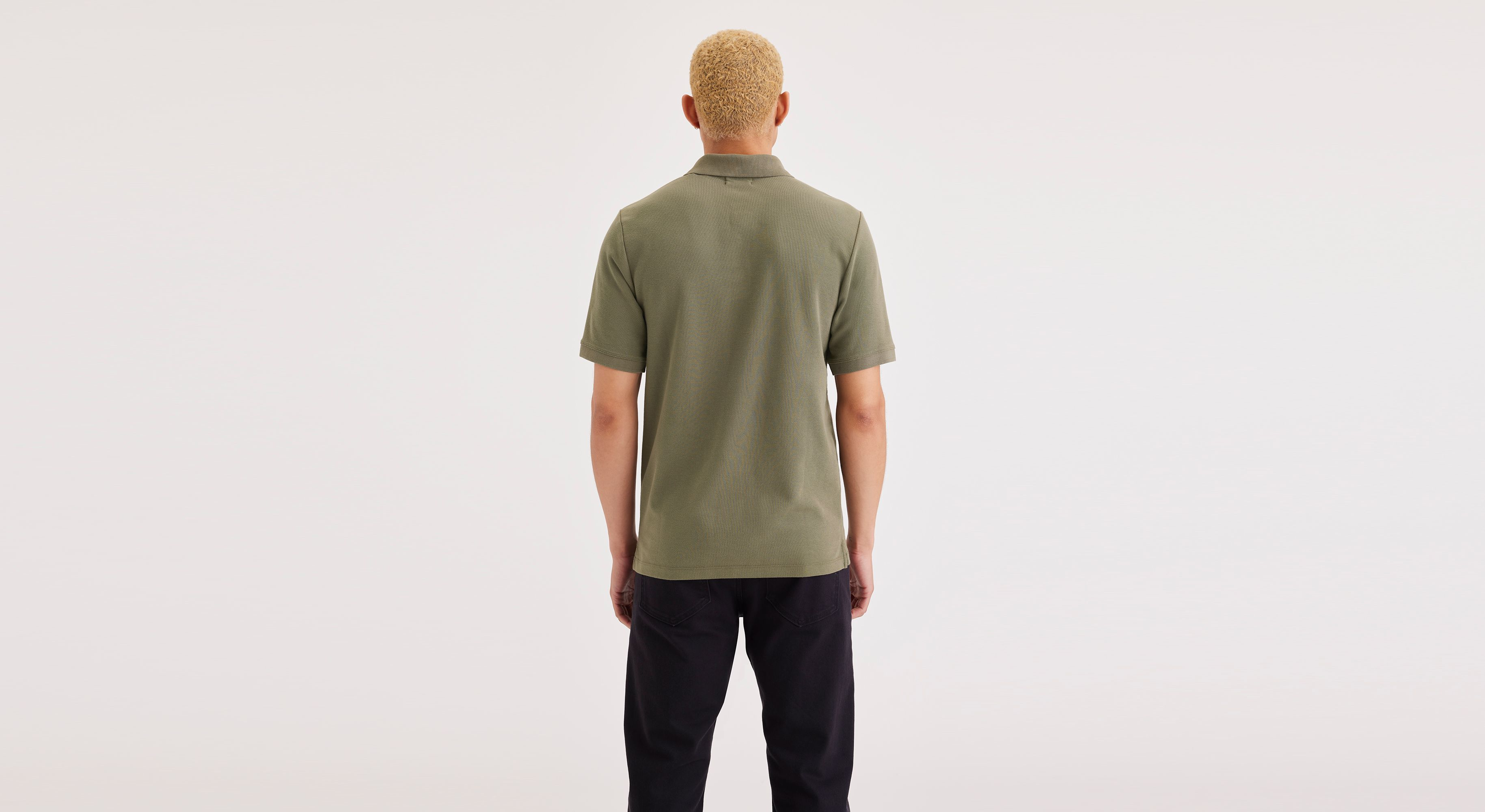 Dockers Original Polo slim vert camo coton classique