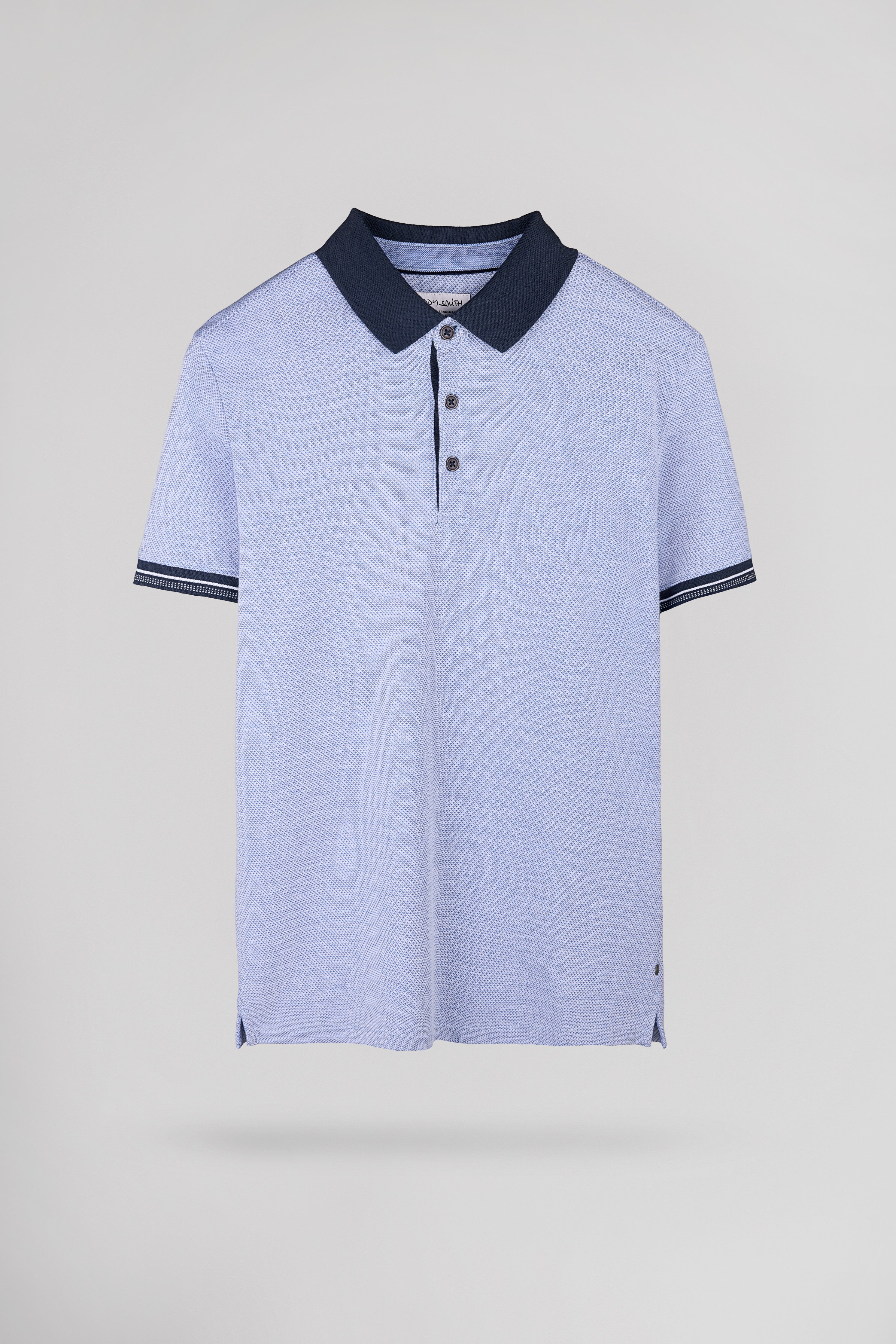 Teddy Smith P-Goldwin MC polo bleu pastel jacquard