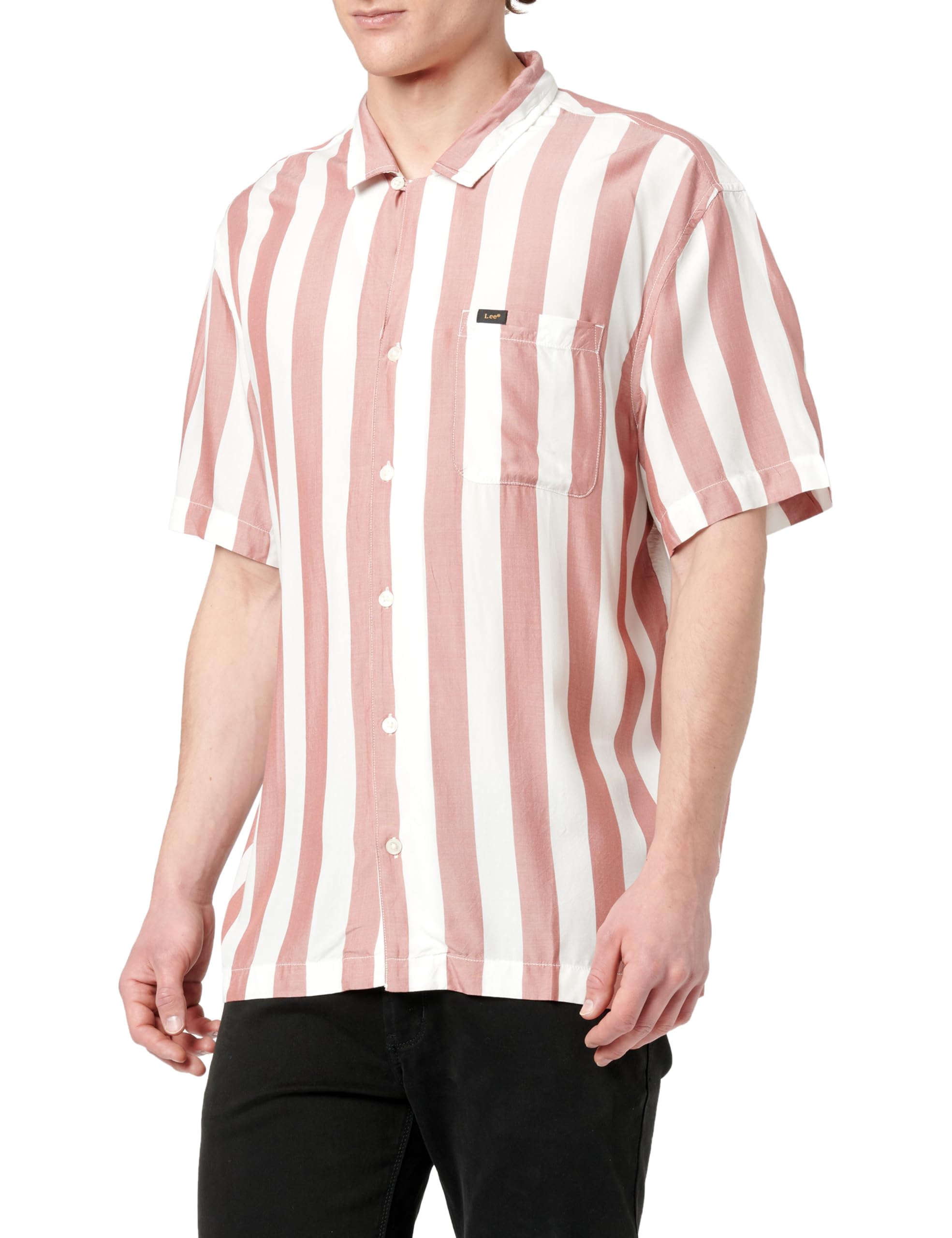 Lee Resort Shirt chemise homme écru viscose décontractée