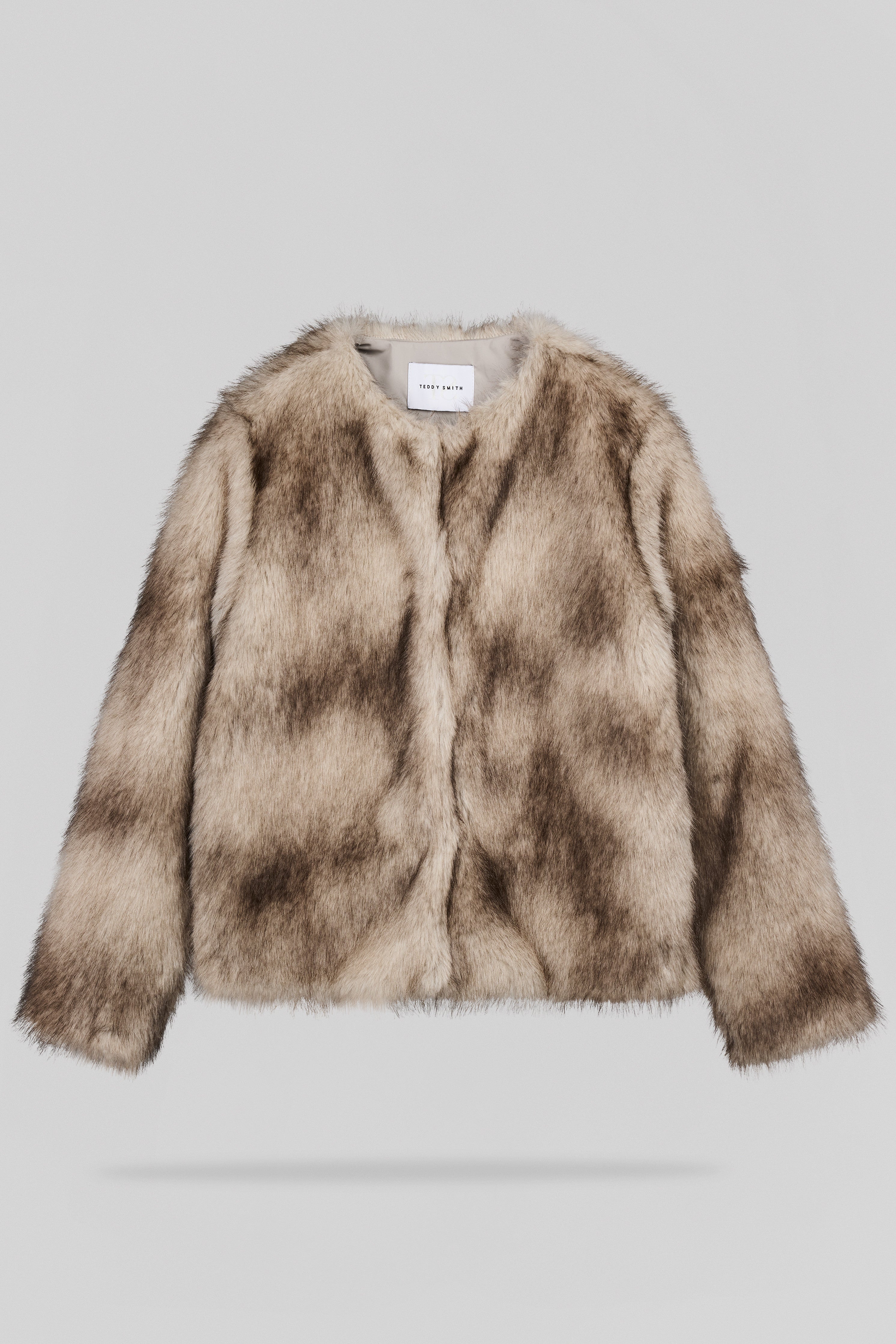 Teddy Smith M-Valou manteau fausse fourrure ivoire doublé