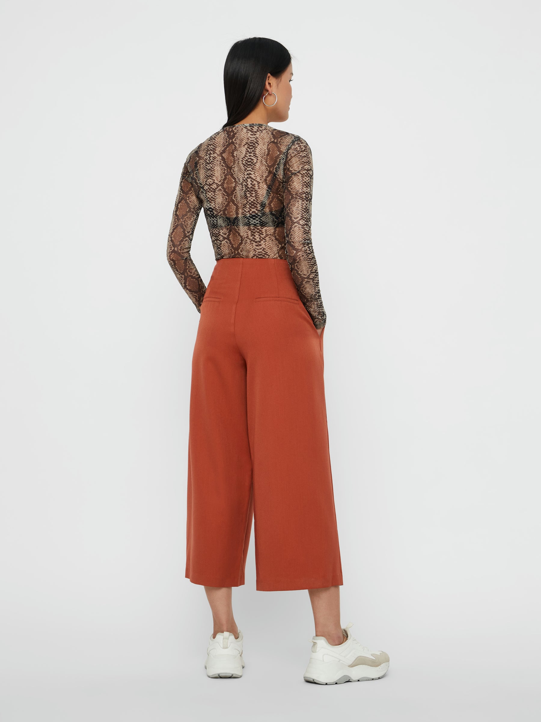 Noisy May pantalon cropped taille haute coupe large