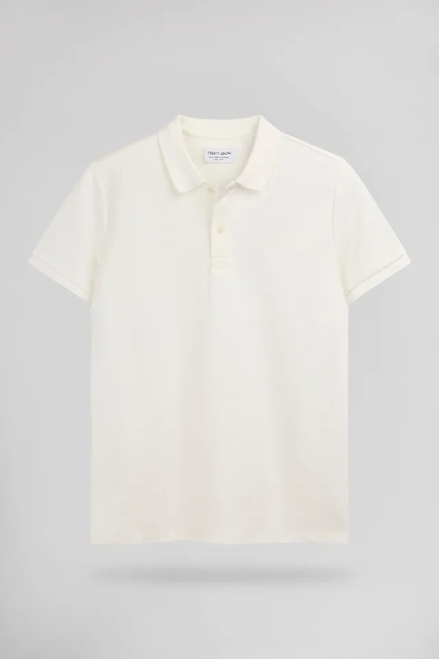 Teddy Smith P-Joel MC polo blanc cassé jersey coton
