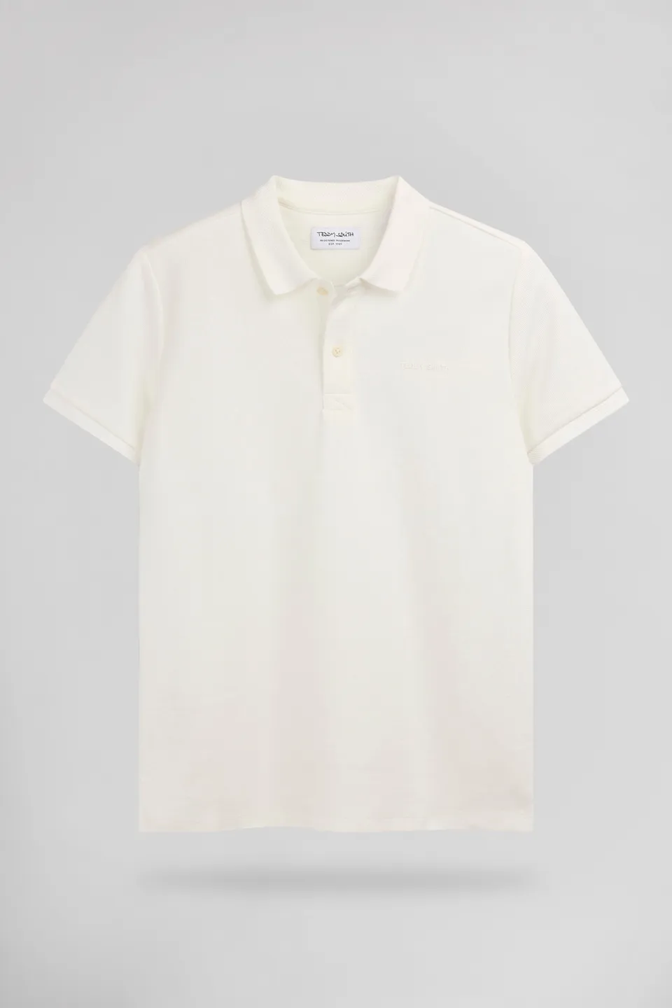 Teddy Smith P-Joel MC polo blanc cassé jersey coton