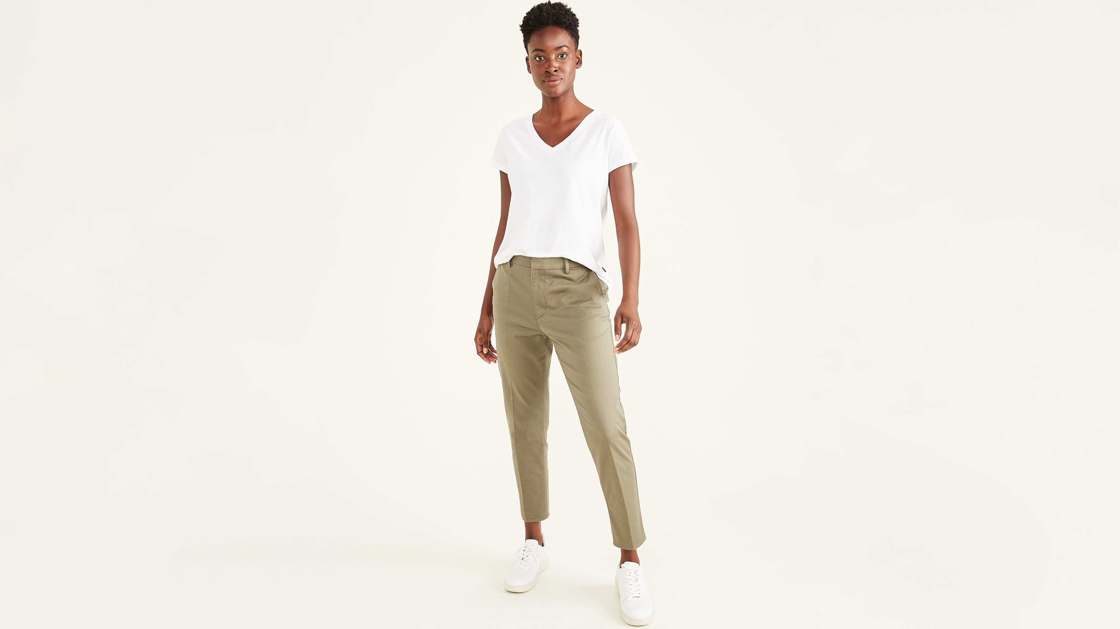 Dockers Favorite V-Neck t-shirt blanc col V femme