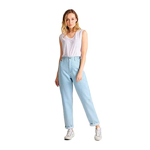 Lee Elasticated Mom jean femme délavé coupe taille haute
