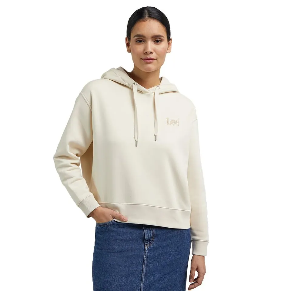 Lee Essential Hoodie sweat à capuche femme écru XL coupe décontractée