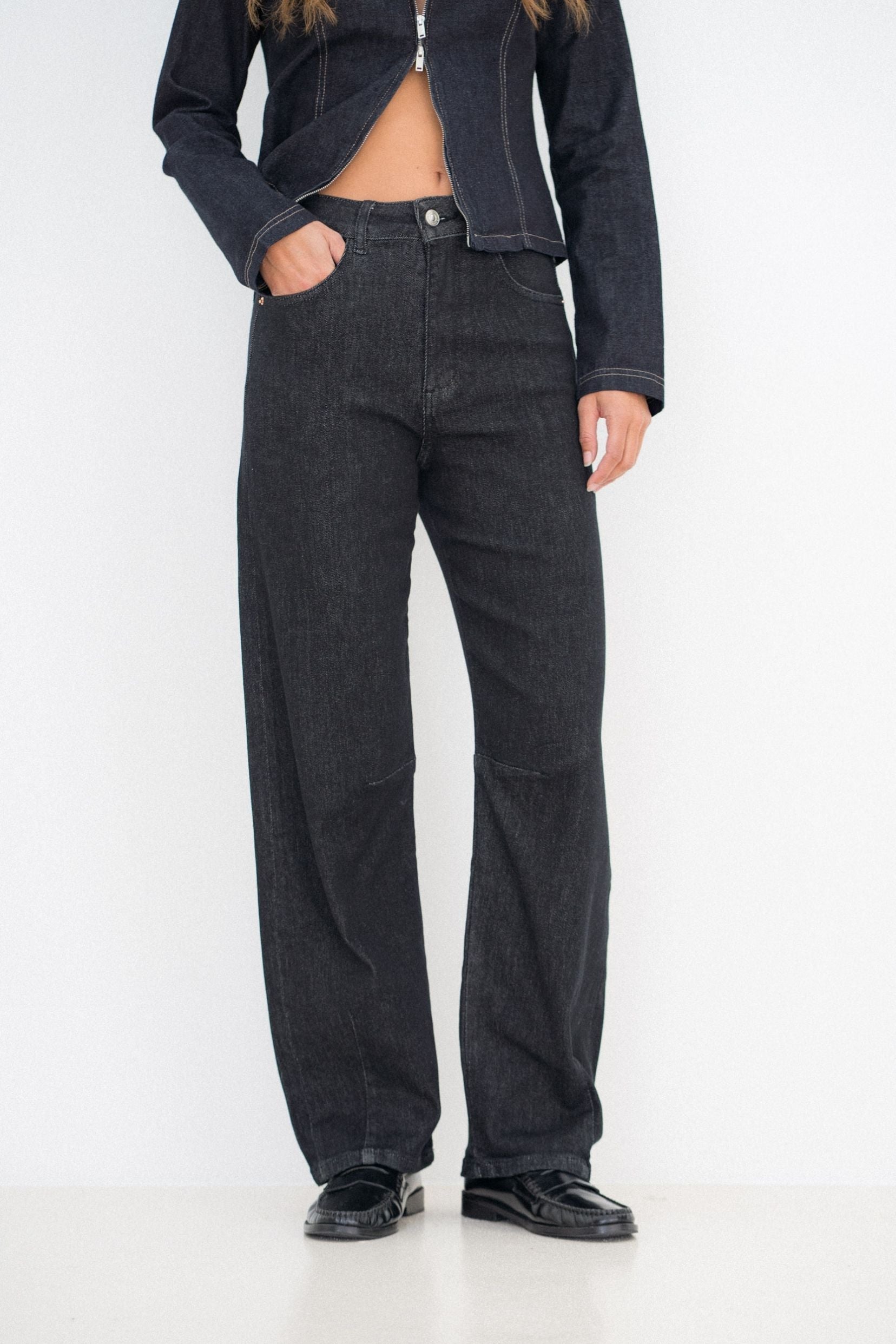 Maison Onado Barrel Love jean barrel bleu vintage