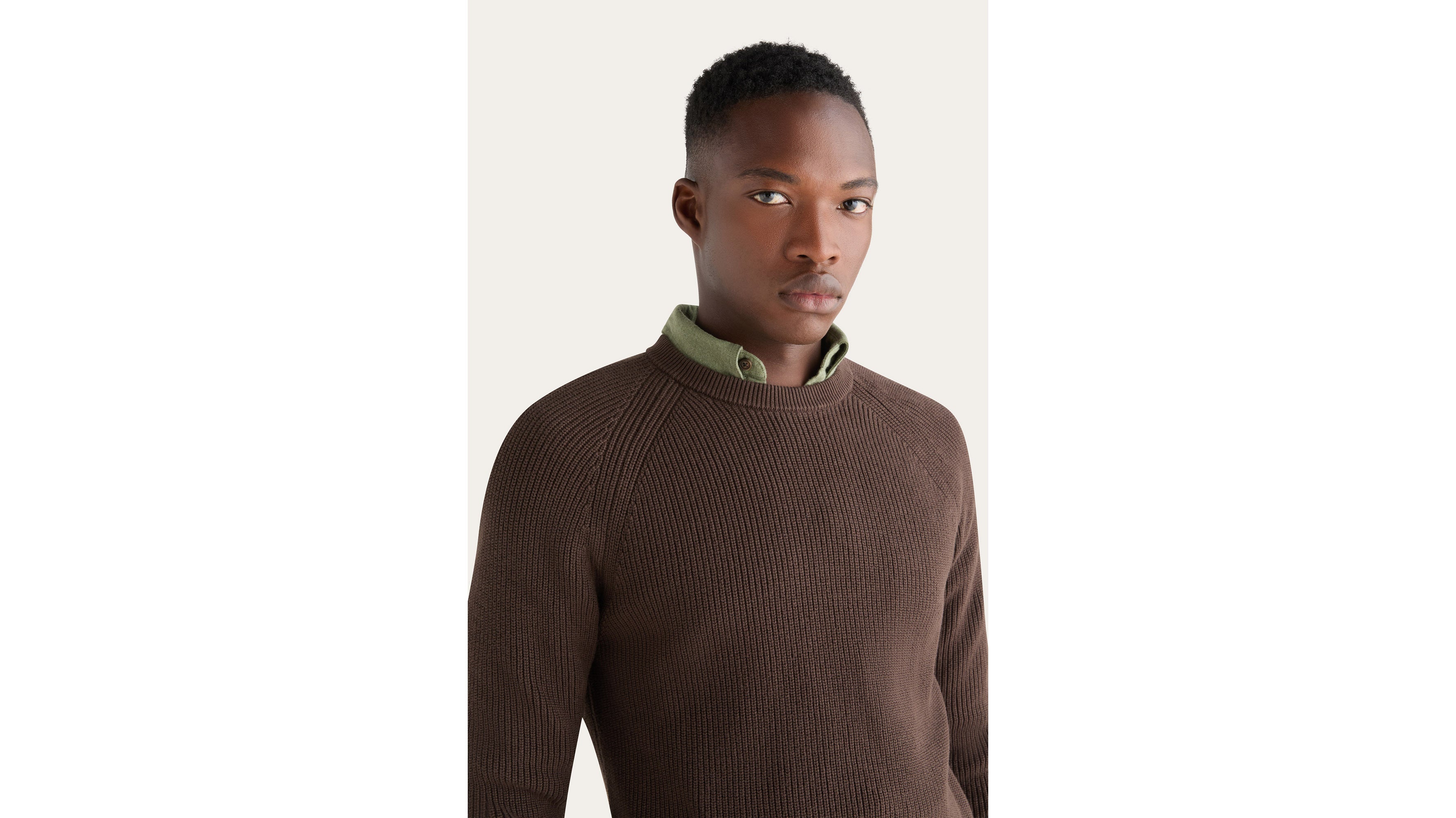 Dockers pull col rond regular marron
