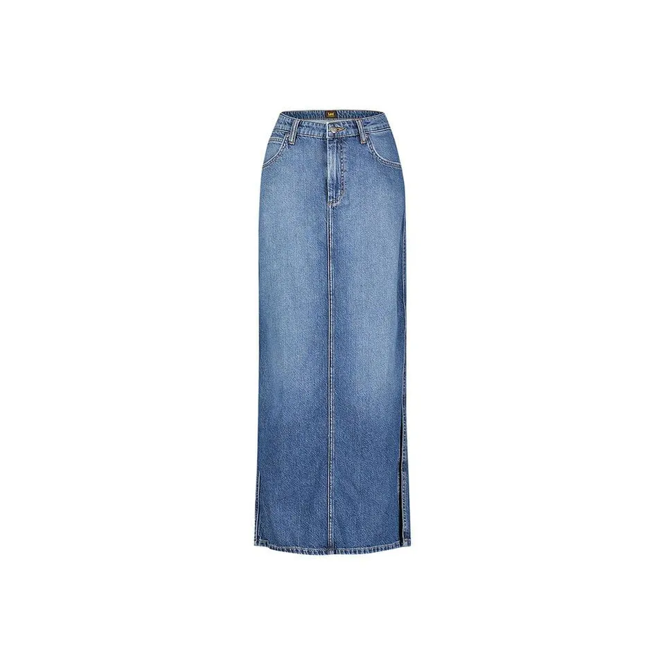 Lee Side Slit Maxi Skirt jupe 28W Weekend Chill denim