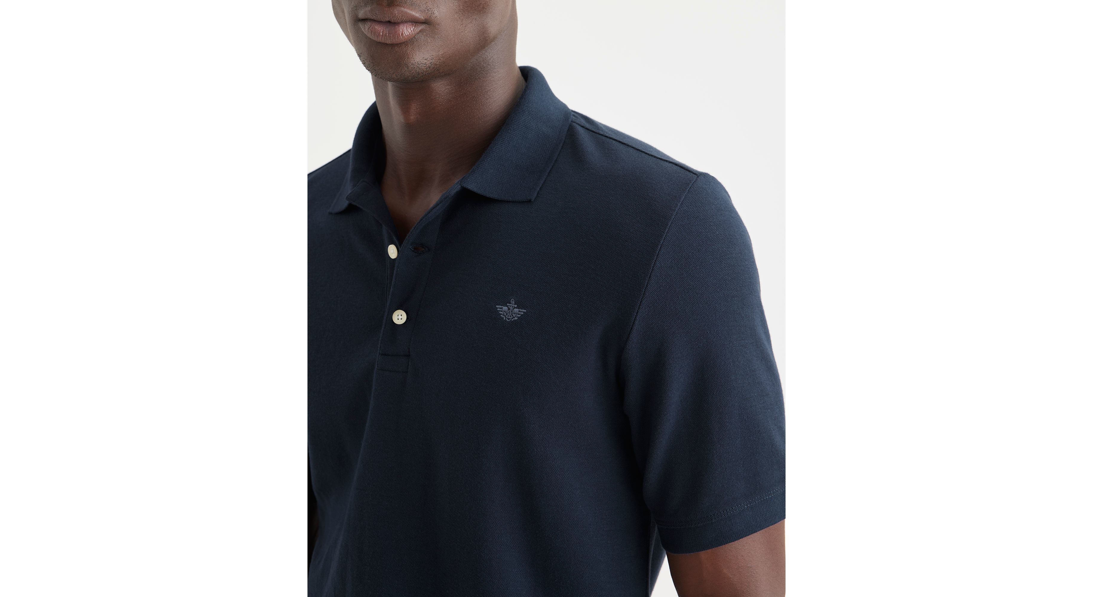Dockers Original Polo Slim Fit polo bleu marine col plat