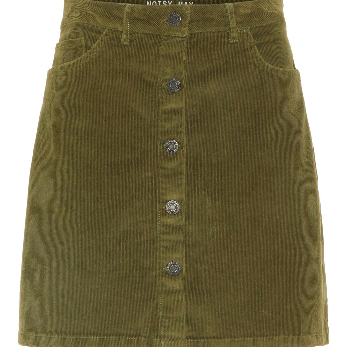 Noisy May jupe velours trapèze boutonnée coton stretch