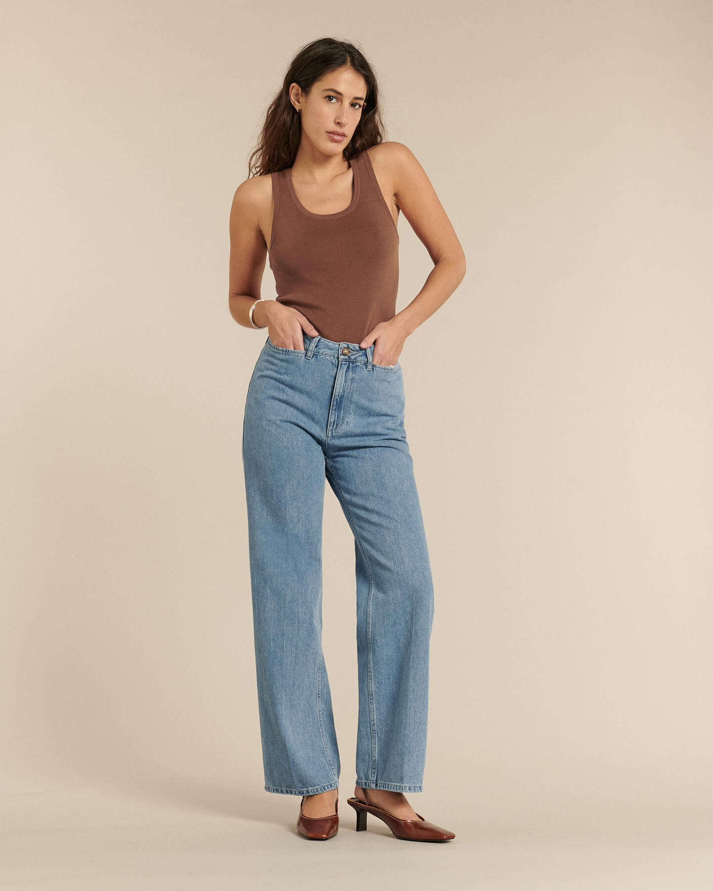 Labdip Swann Denim Past Blue jean large taille haute
