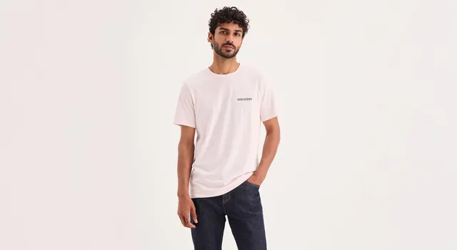 Dockers Graphic Tee T-shirt slim rose coton