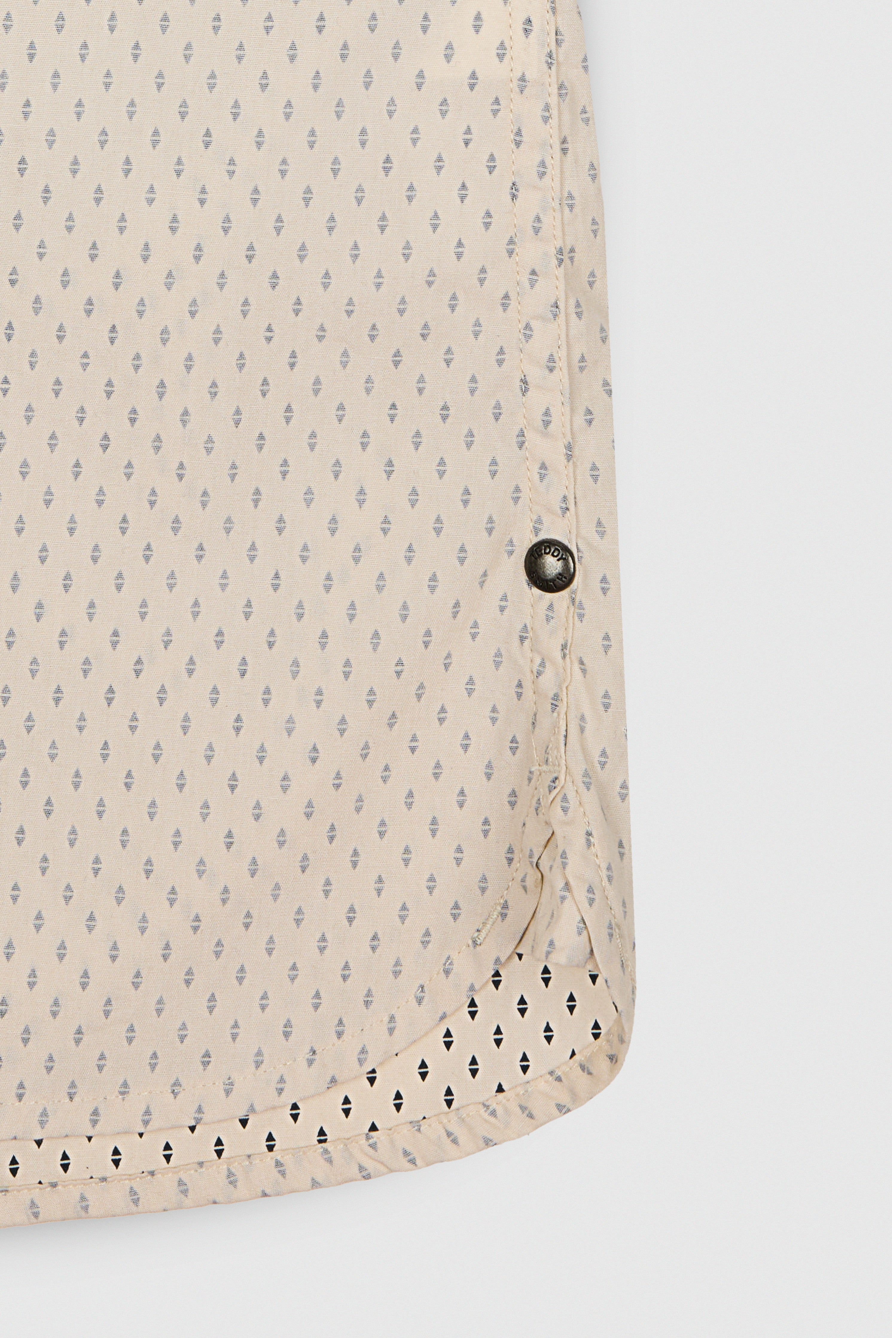 Teddy Smith Cut MC chemise homme slim creme imprime
