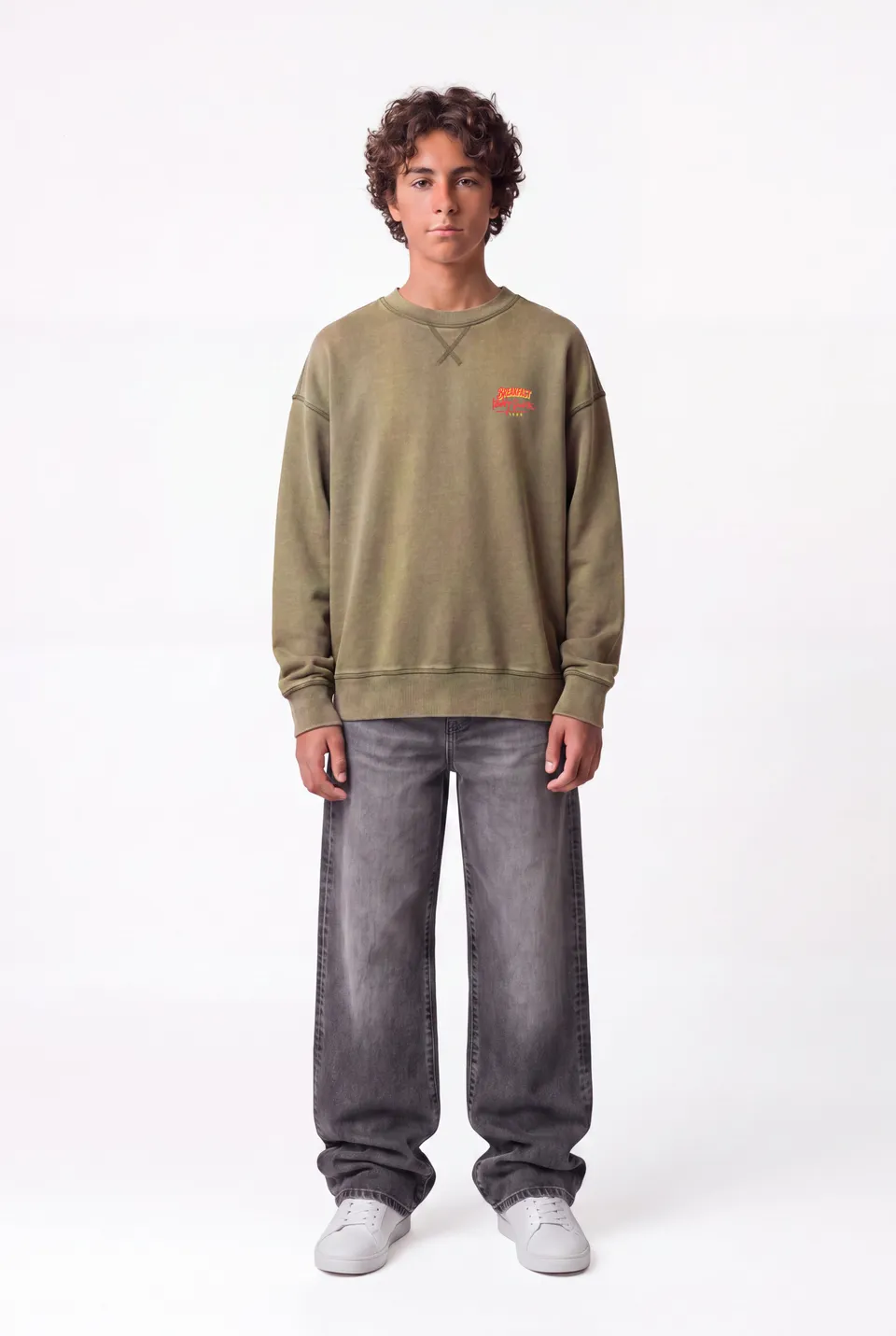 Teddy Smith S-Breakfast RC JR sweat kaki coton