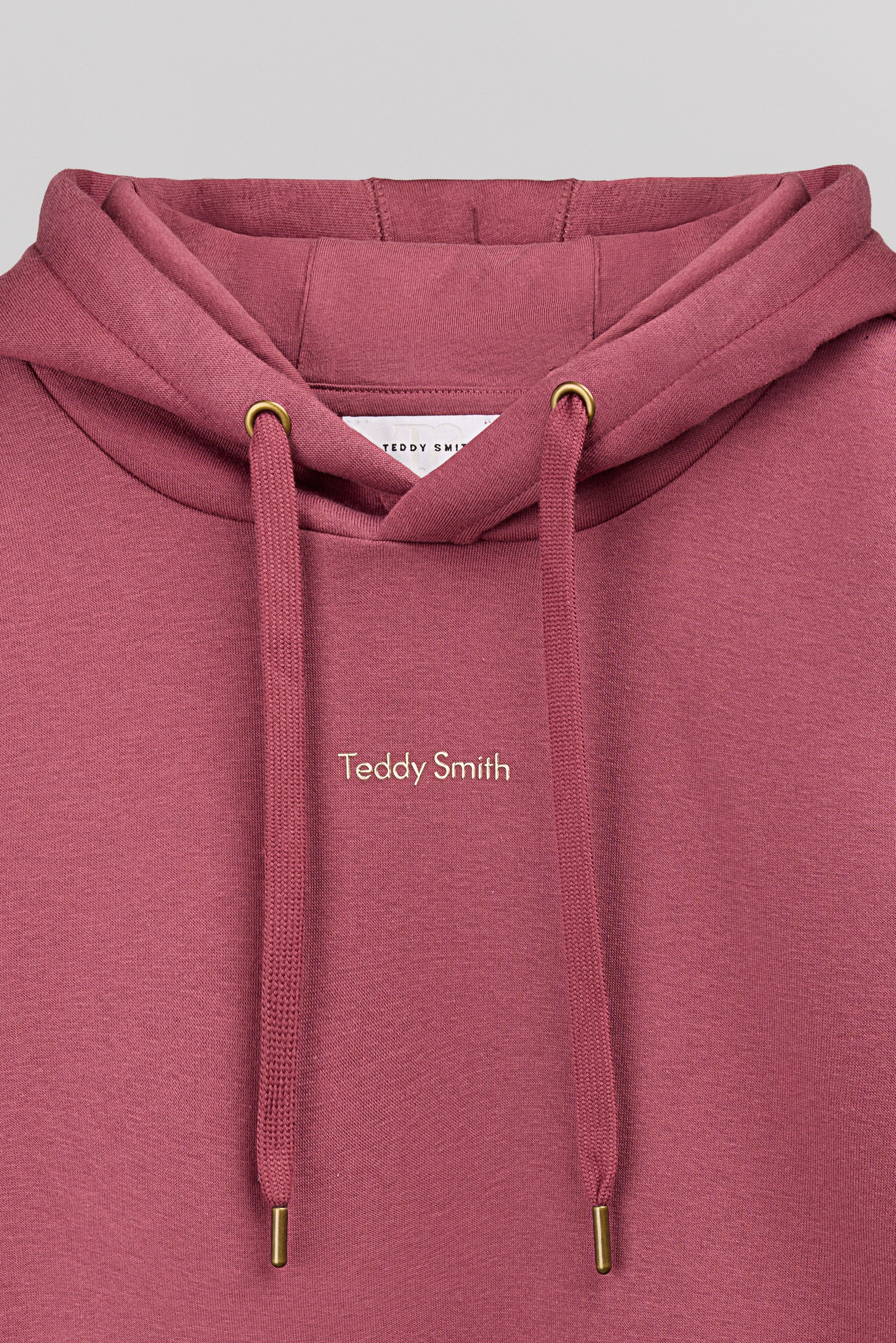 Teddy Smith S-Solene Hoody sweat capuche framboise foncé molleton