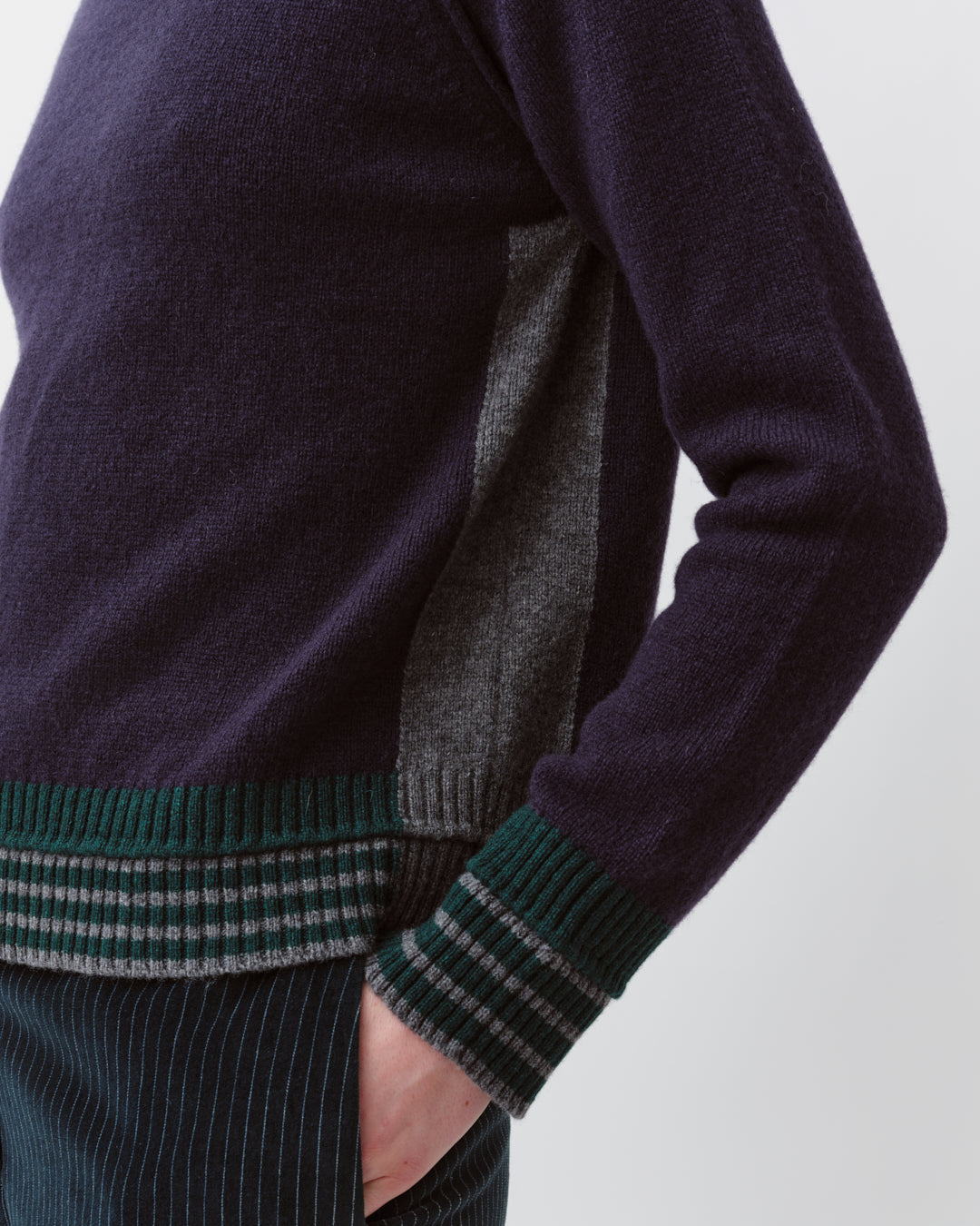 DIEGA Paliumo pull marine gris vert esprit sportif
