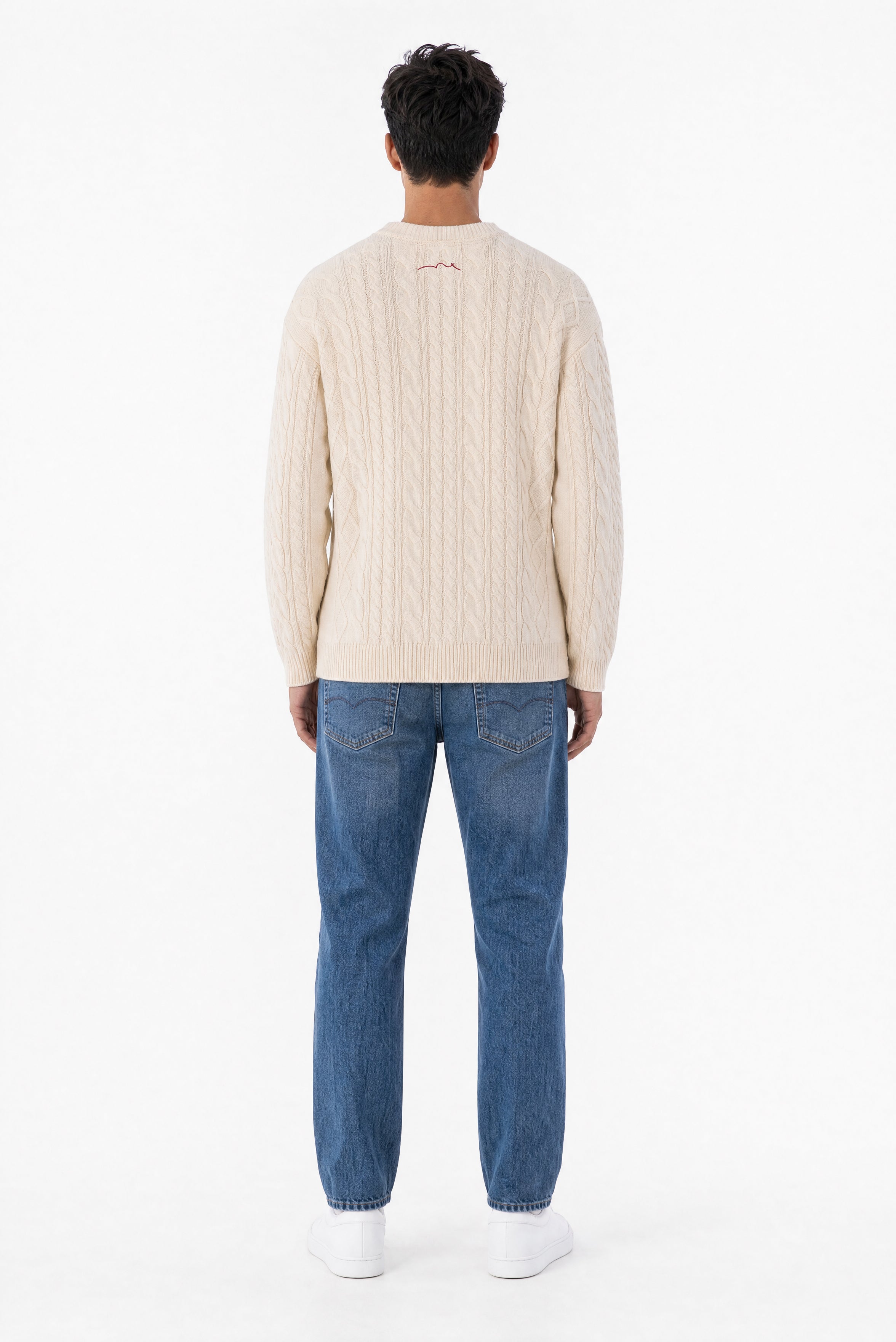Teddy Smith P-Aron Pull homme crème torsadé
