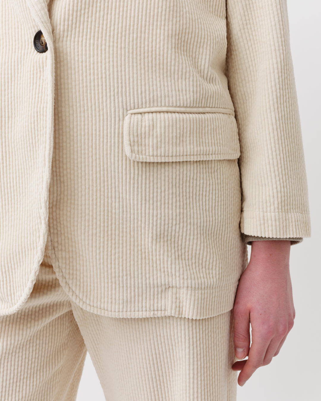 DIEGA VOUZIO veste écru velours coton