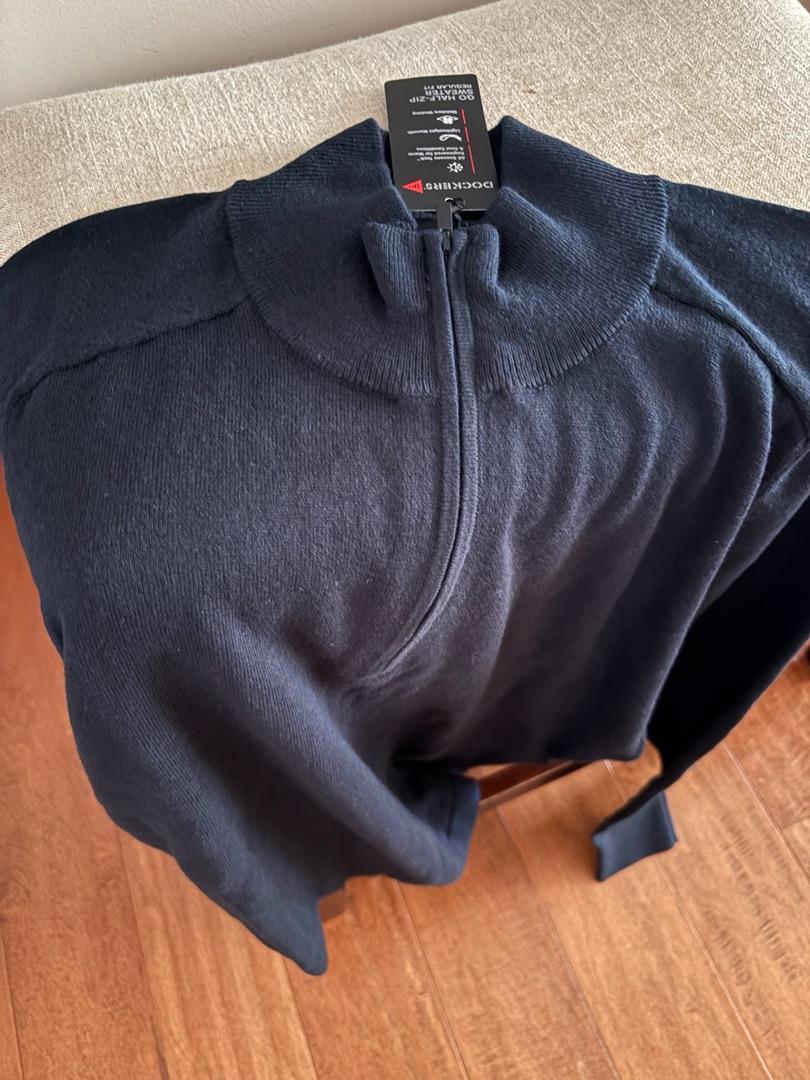 Dockers Go Half-Zip Sweat Homme Noir Thermorégulant
