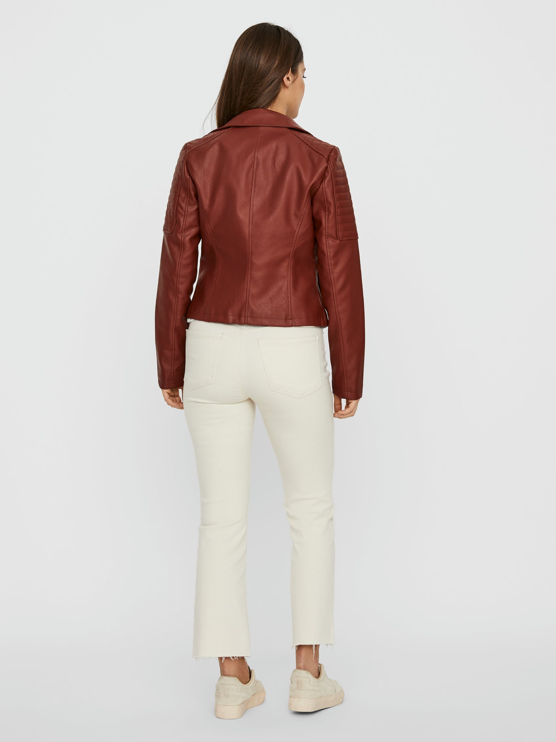 Noisy May veste simili cuir courte zippée cintrée