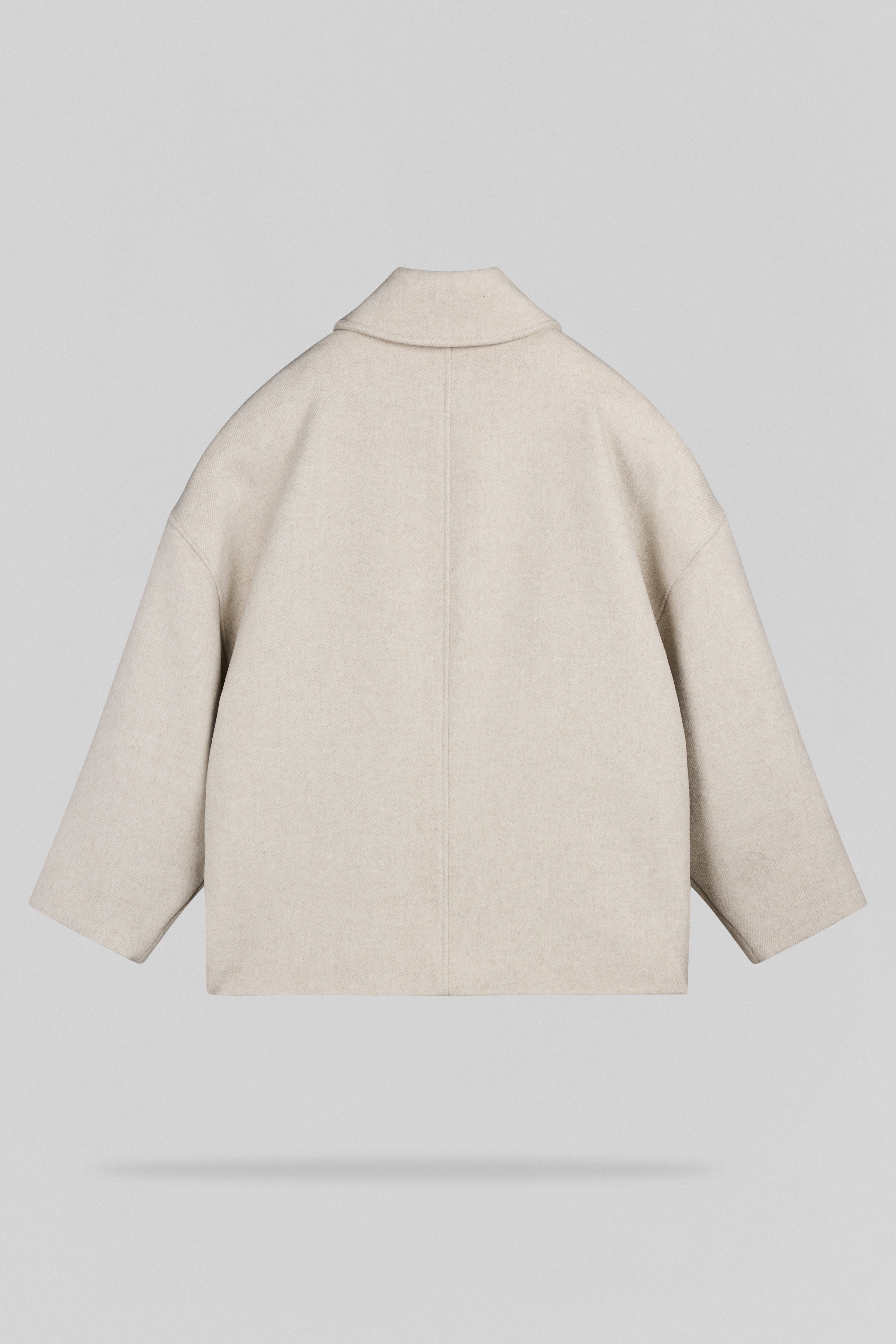 Teddy Smith M-Maury manteau oversize femme beige lainage