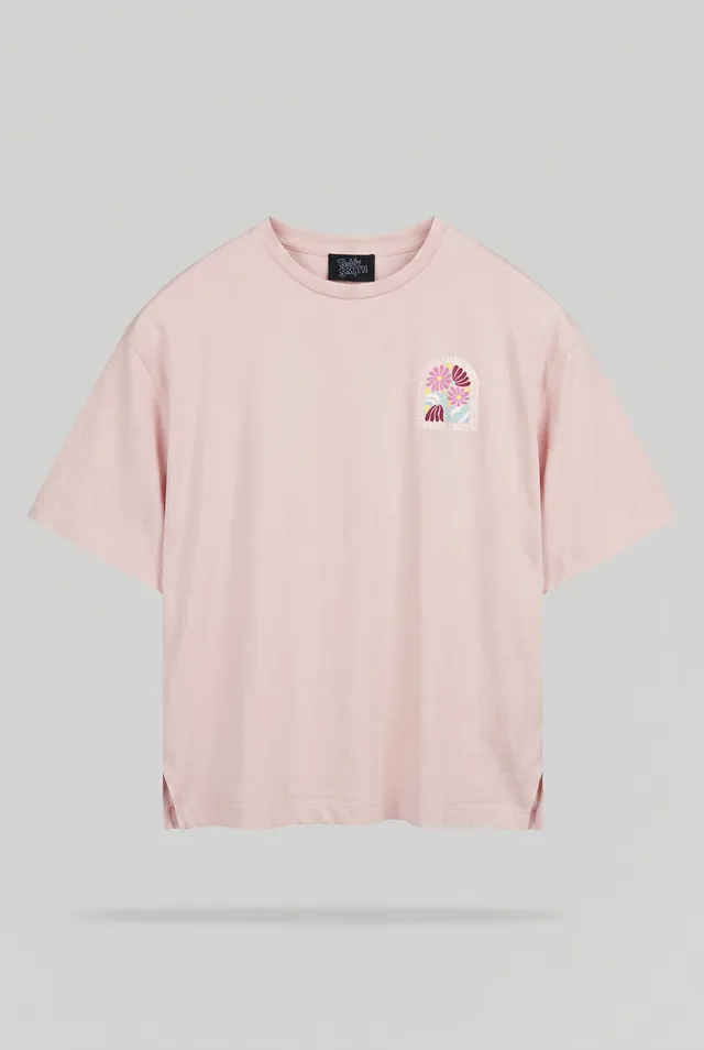 Teddy Smith T-Flowa MC t-shirt femme rose quartz