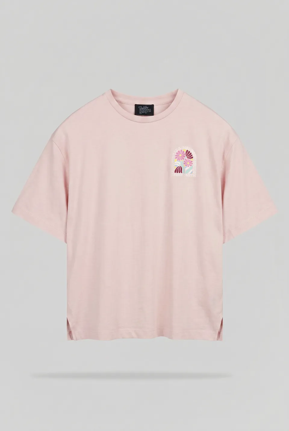 Teddy Smith T-Flowa MC t-shirt femme rose quartz